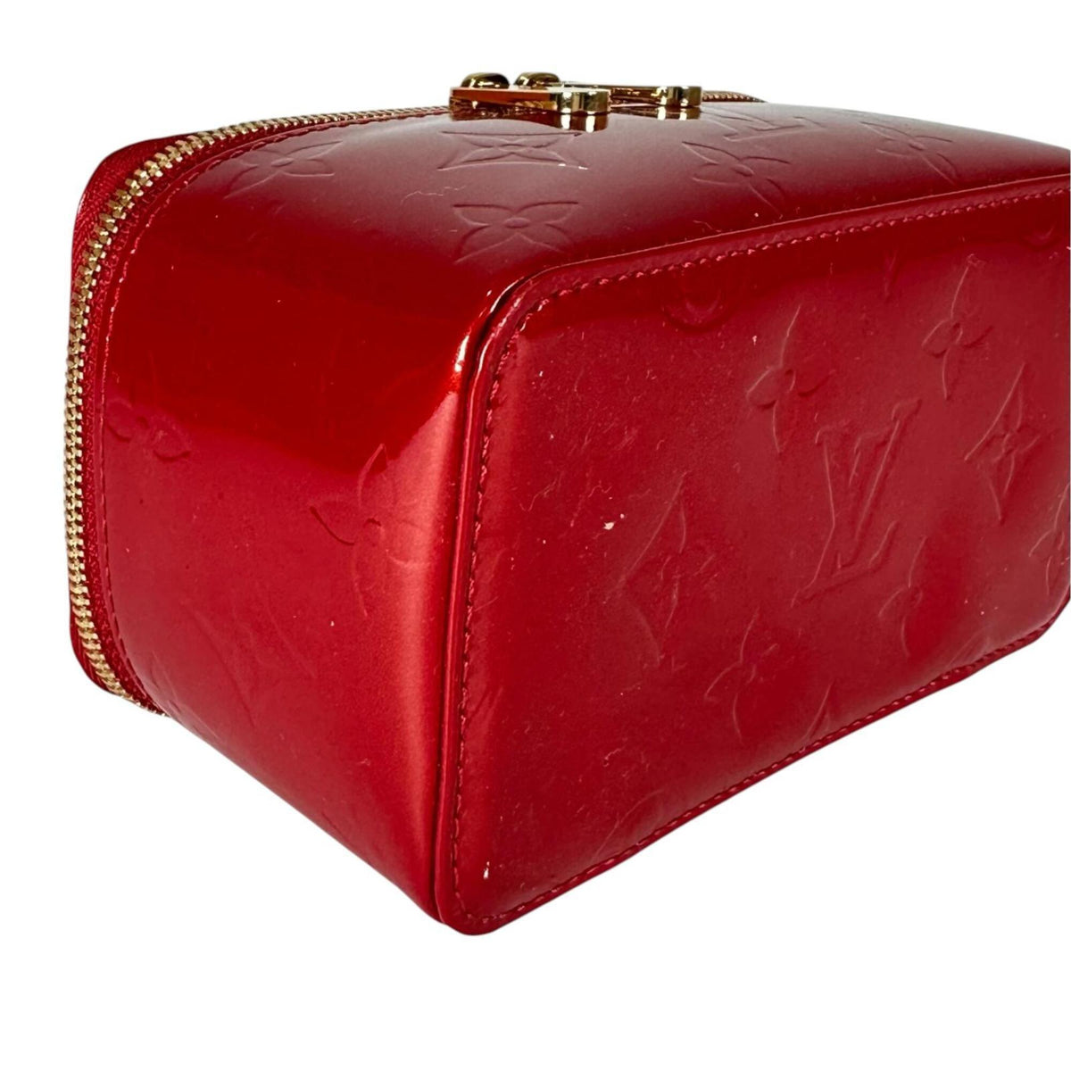 Louis Vuitton Pomme D'amour Red Color Monogram Vernis Handbag (Pre-Owned)