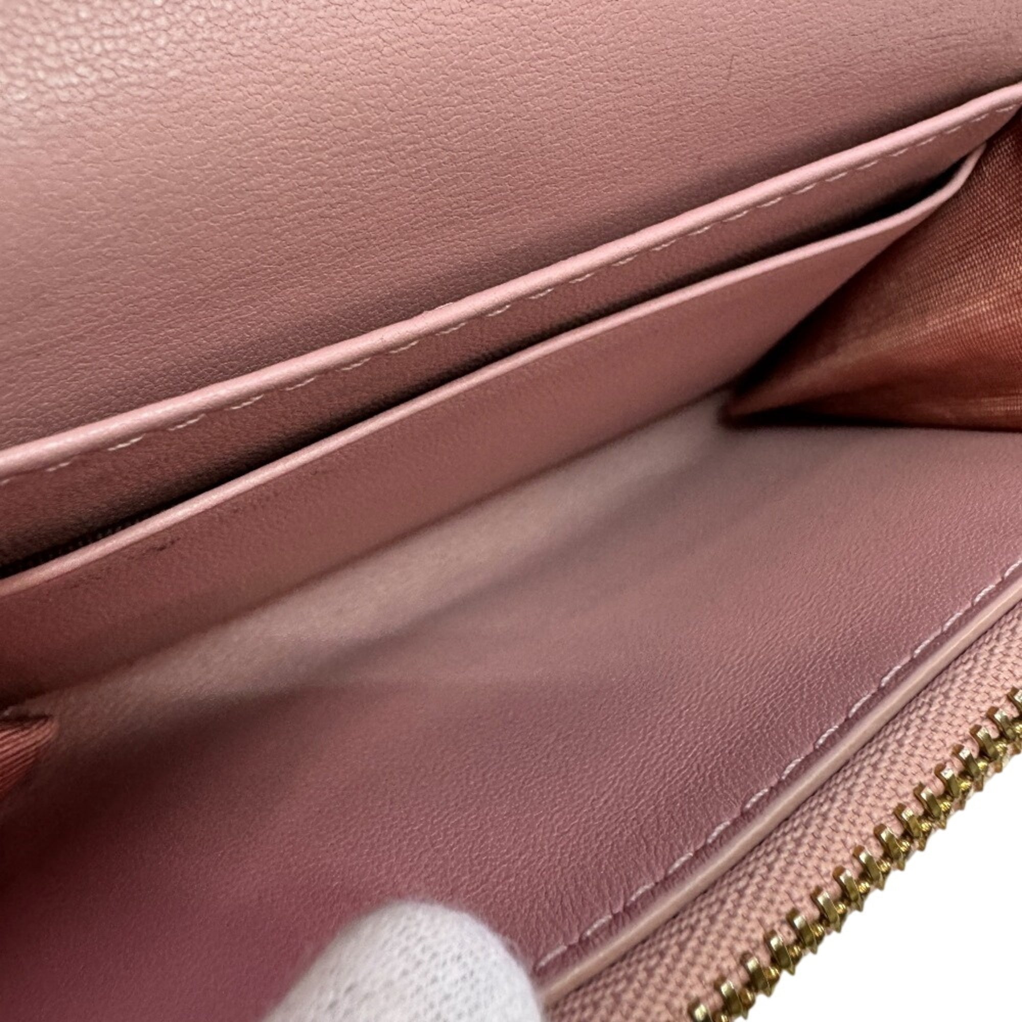 Christian Dior Pink Leather Wallet (Bi-Fold) (Pre-Owned)