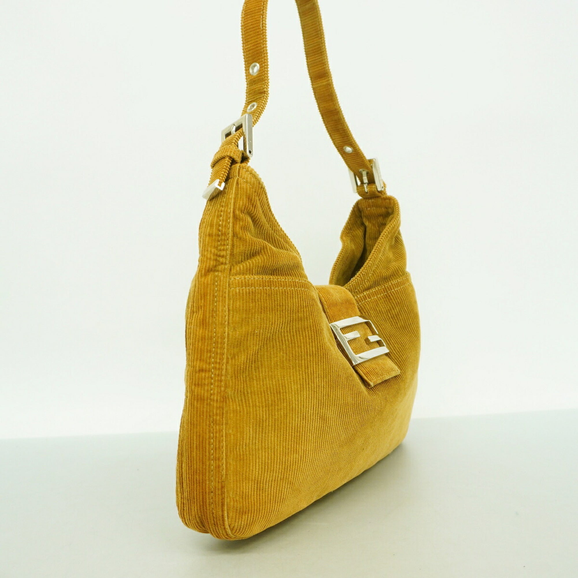Fendi Ochre Cord Handbag (Pre-Owned)