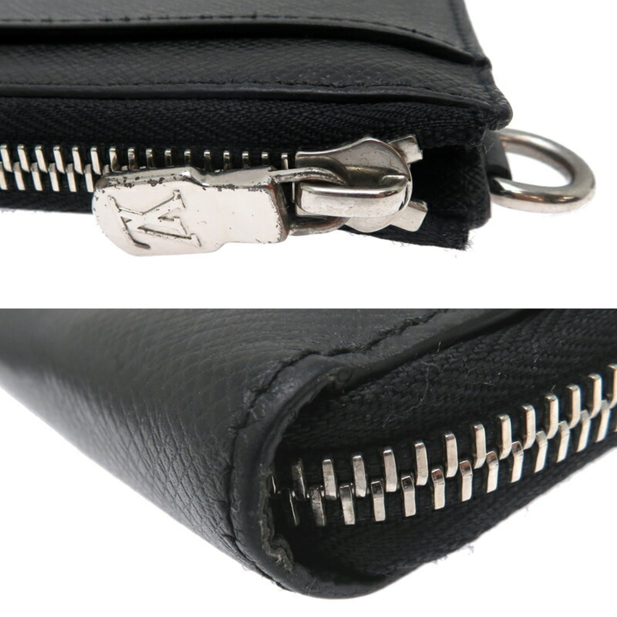 Louis Vuitton Black Taiga Leather Wallet (Bi-Fold) (Pre-Owned)