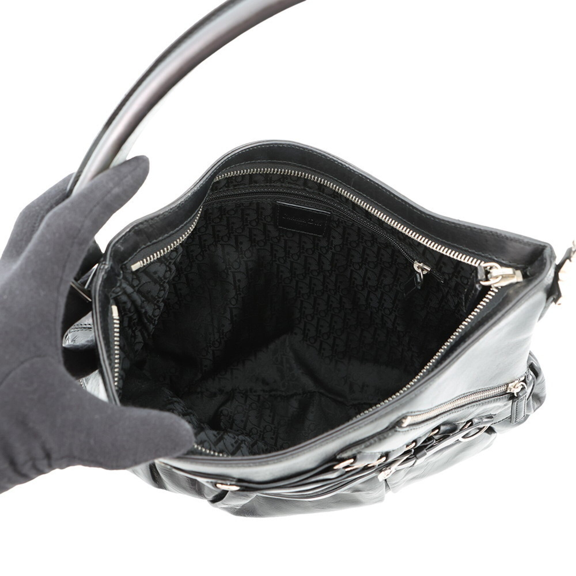 Christian Dior Black Leather Handbag (Pre-Owned)