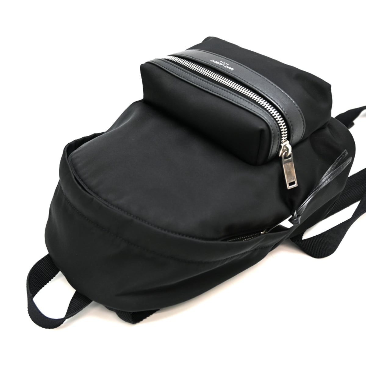 Saint Laurent Black Nylon Leather Backpack (Pre-Owned)
