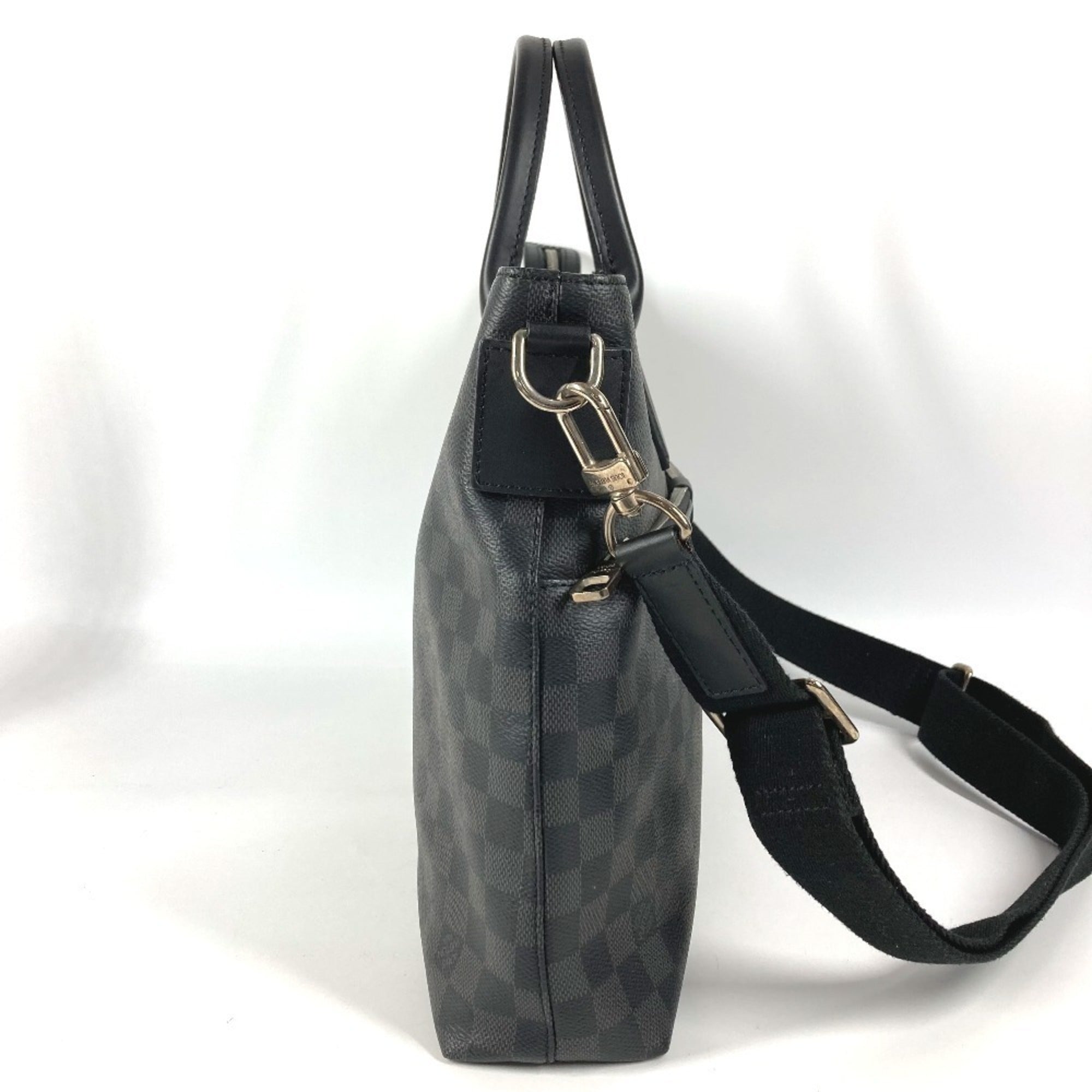 Louis Vuitton Black Damier Graphite Canvas Briefcase Handbag Shoulder Bag Tote Bag (Pre-Owned)