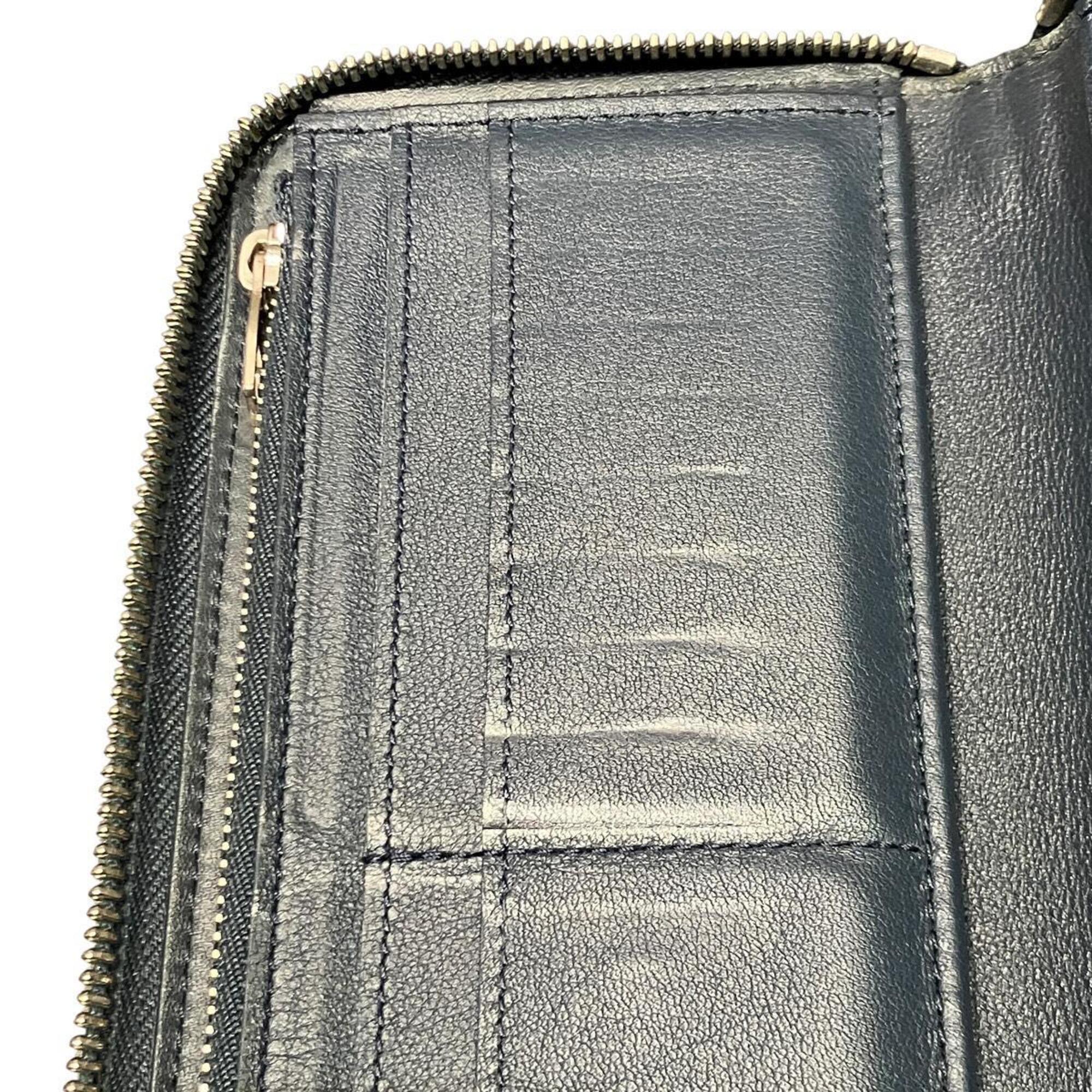 Louis Vuitton Blue Taiga Leather Leather Long Wallet (Bi-Fold) (Pre-Owned)