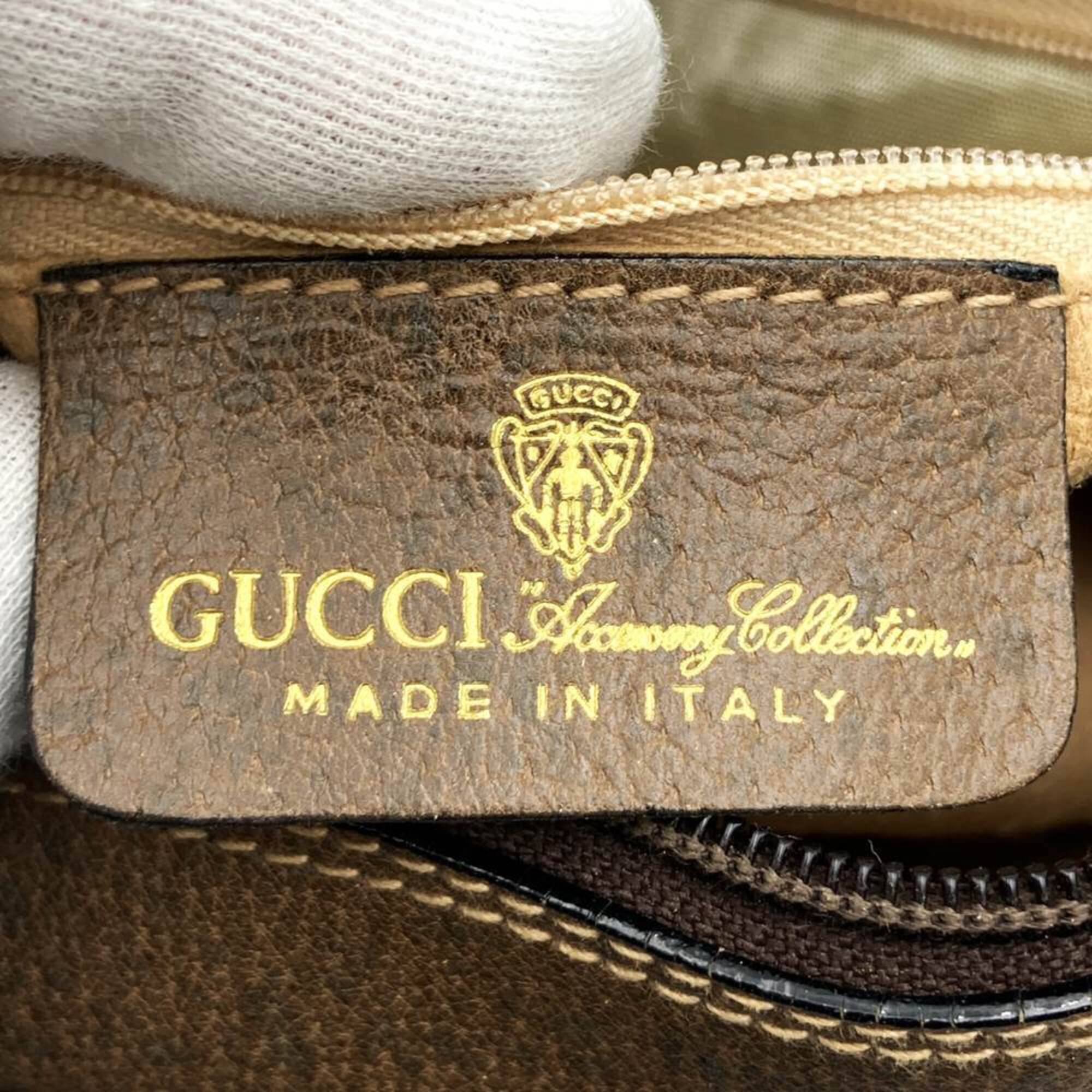 Gucci Brown Gg Supreme Canvas Pvc Shoulder Bag (Pre-Owned)