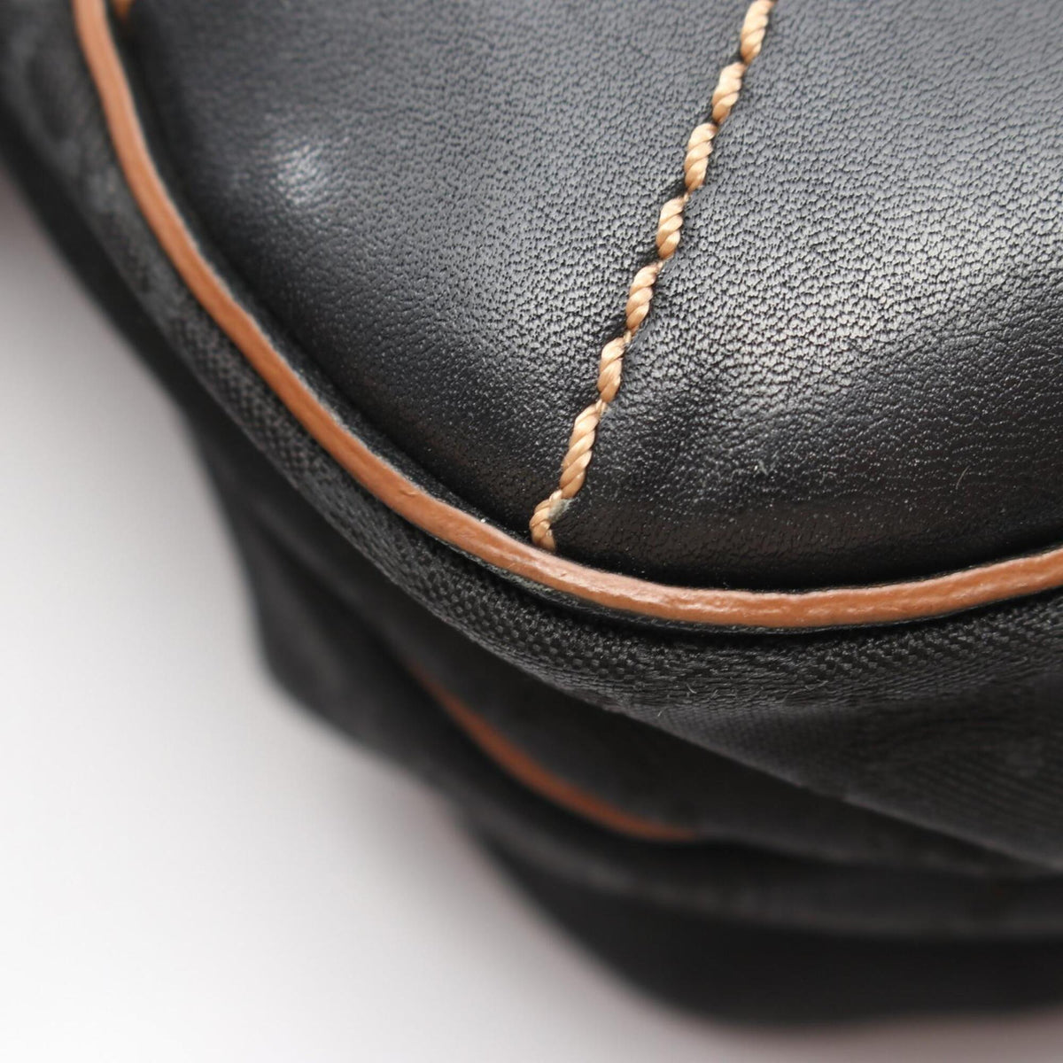 Celine Black Canvas Leather Handbag Shoulder Bag (Pre-Owned)