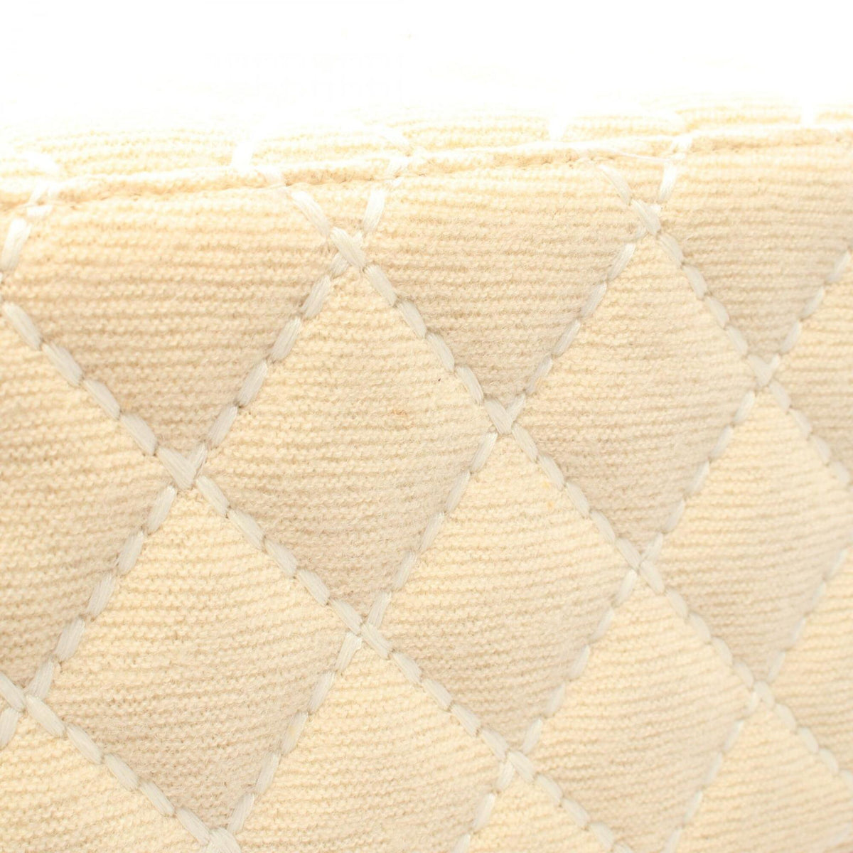 Chanel Ivory Canvas Handbag (Pre-Owned)