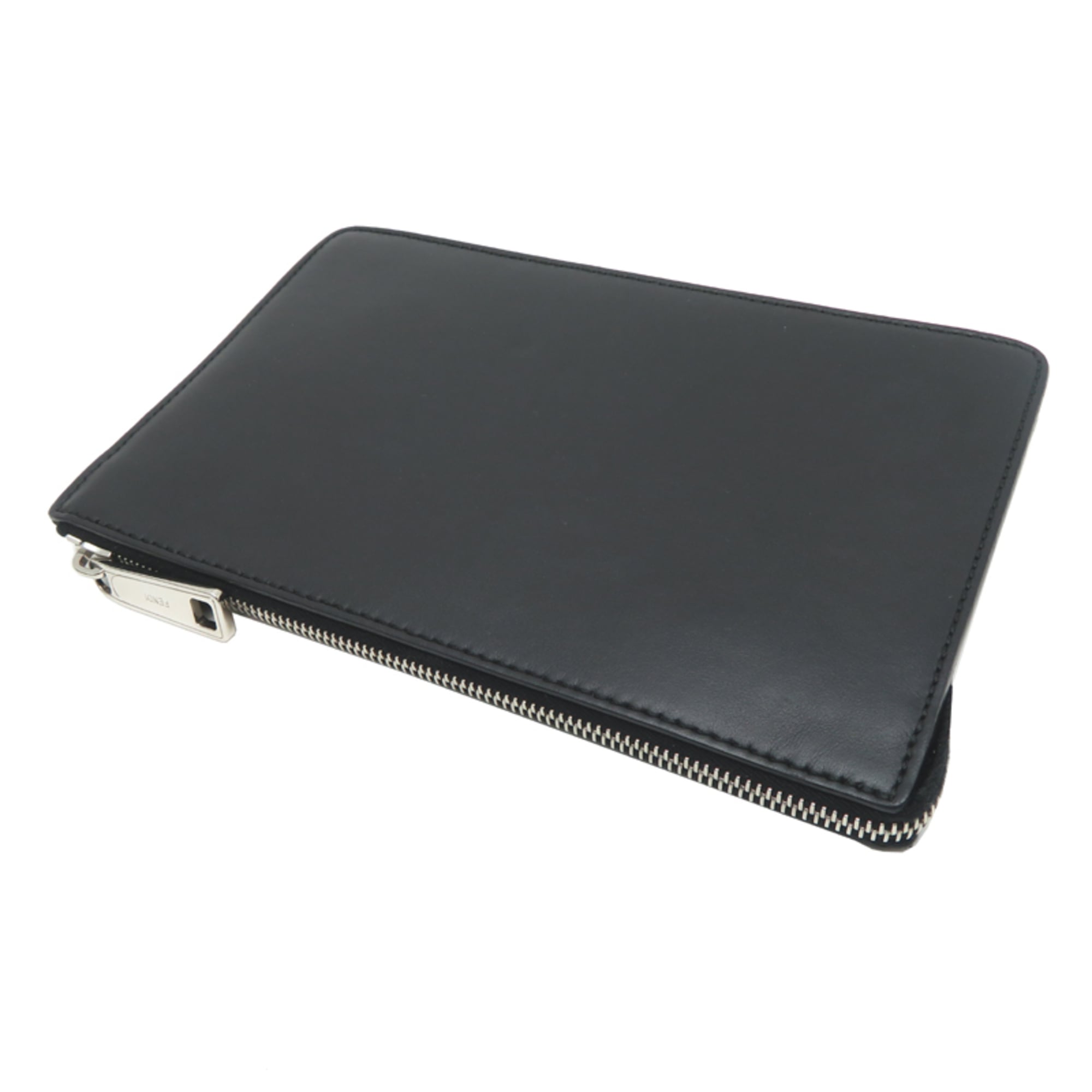 Fendi Black Leather Clutch Bag (Pre-Owned)