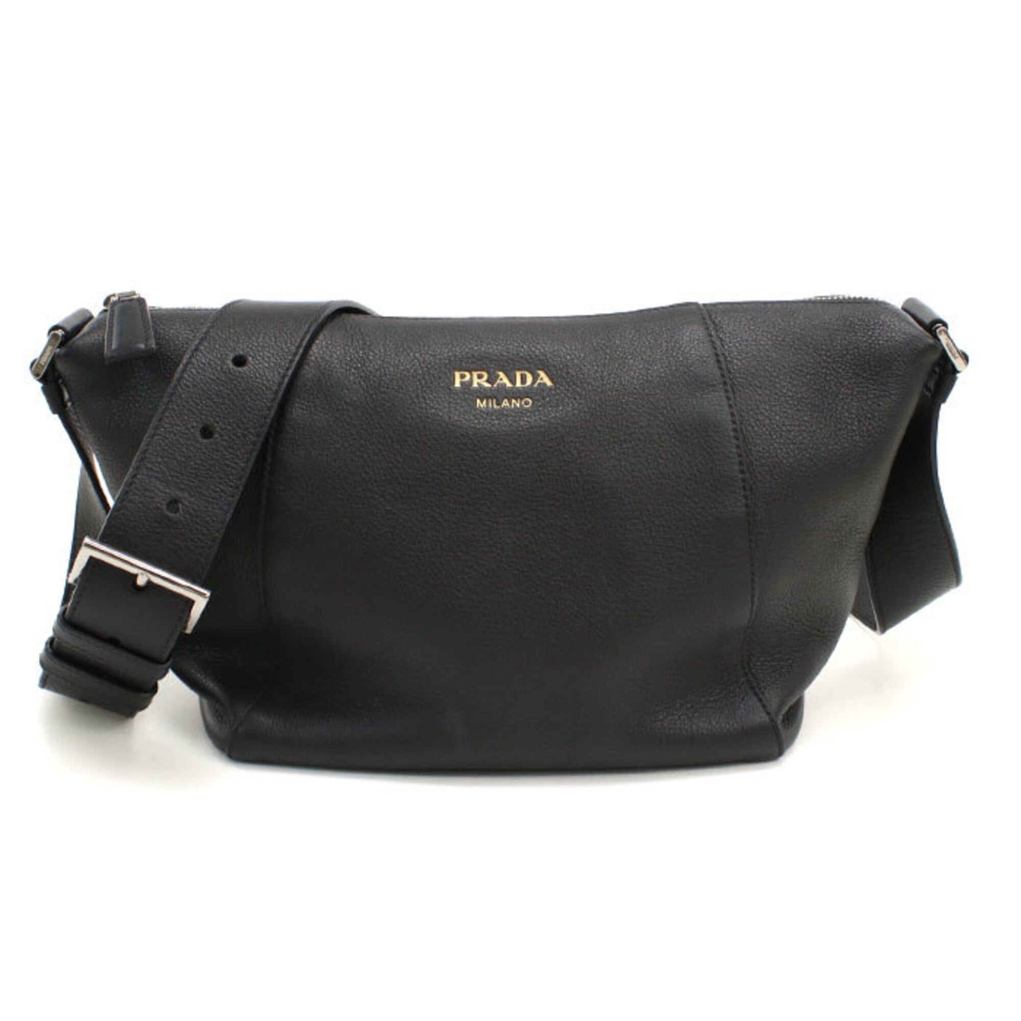 Prada Black Leather Shoulder Bag (Pre-Owned)