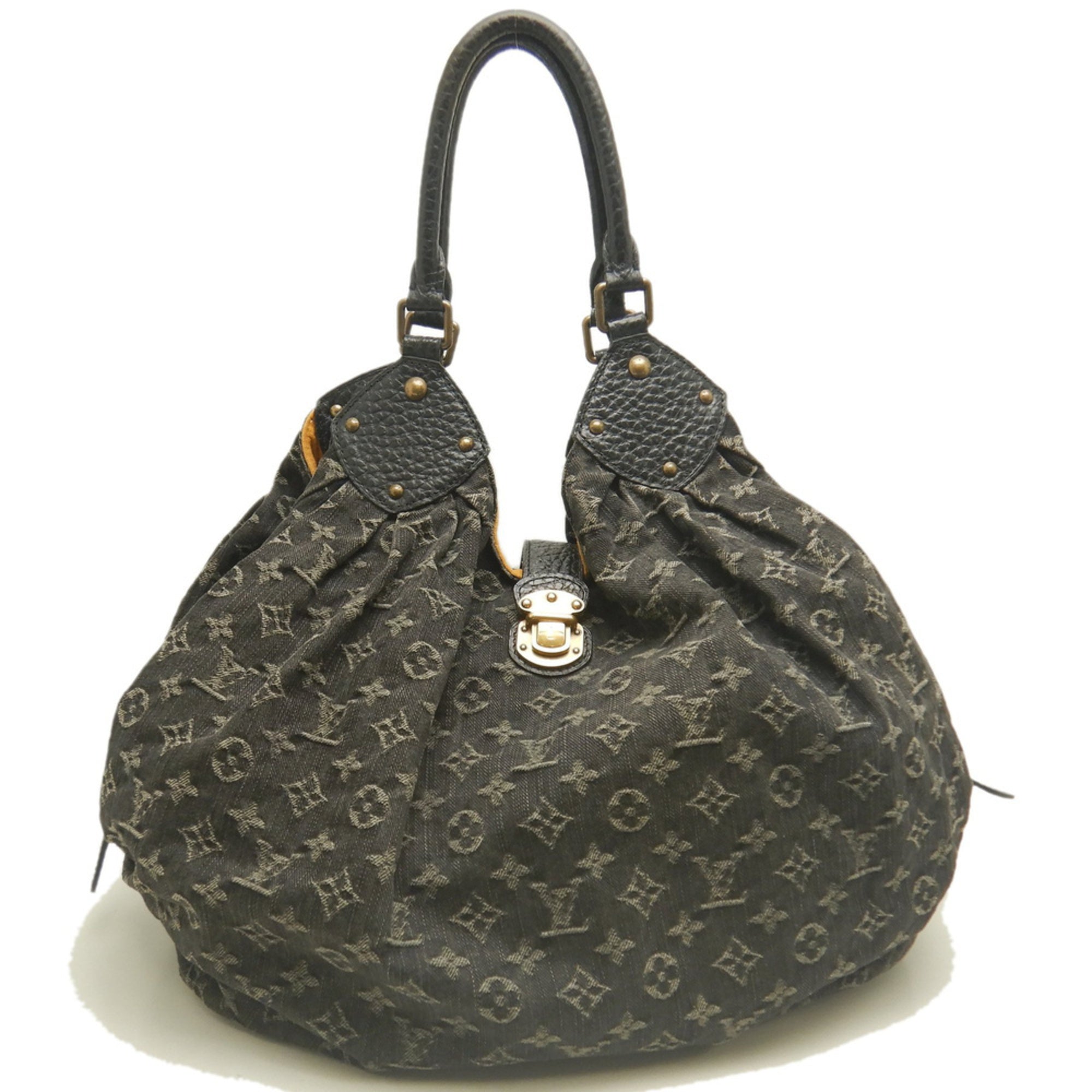 Louis Vuitton Noir Monogram Denim Tote Bag (Pre-Owned)