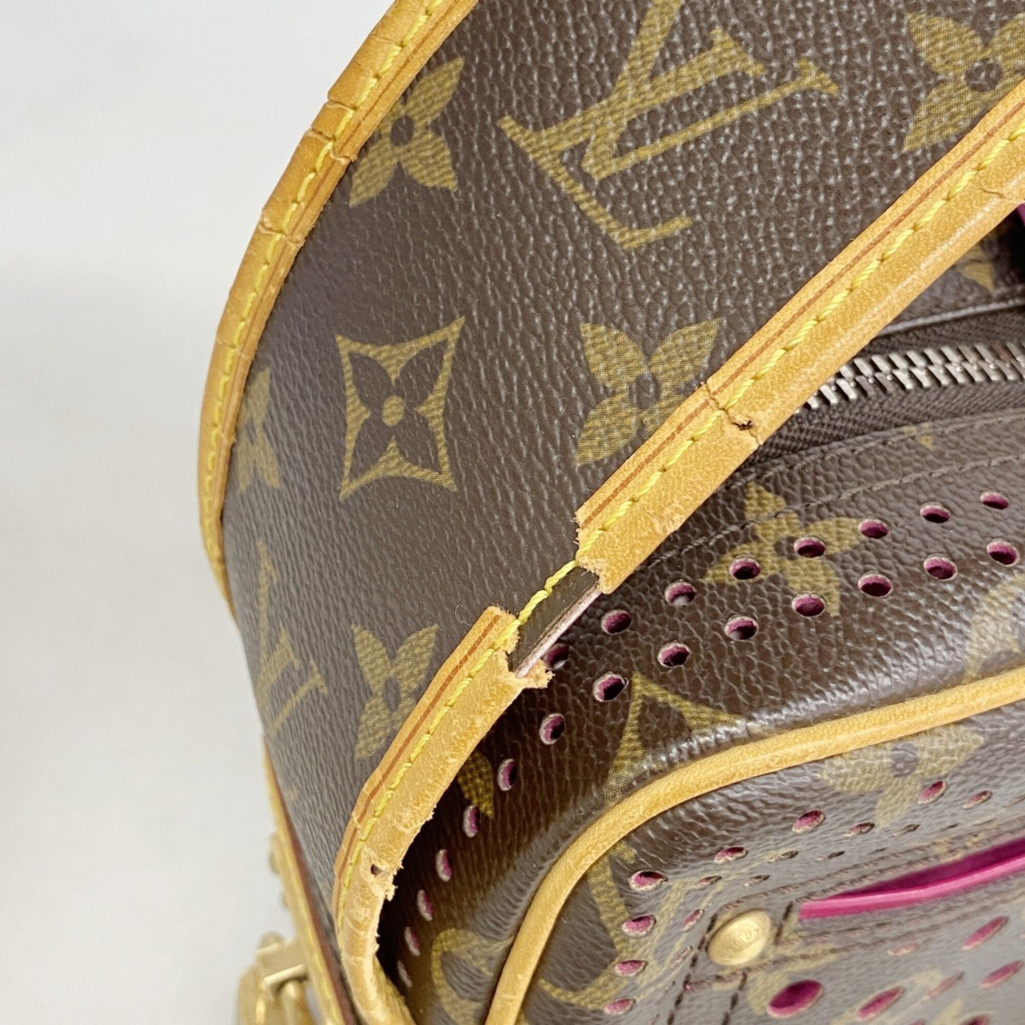 Louis Vuitton Brown Fuchsia Shoulder Bag (Pre-Owned)