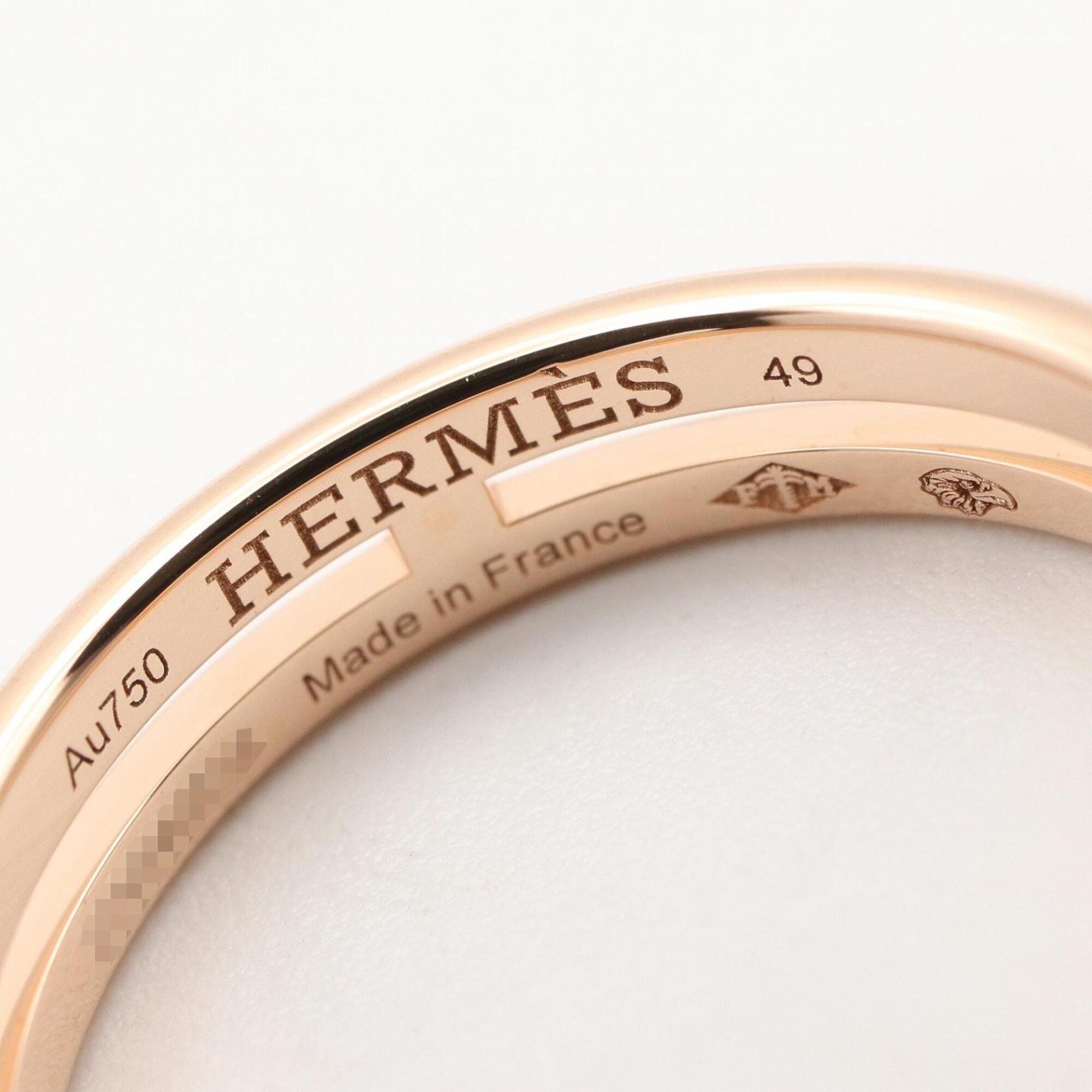 Hermes Gold Pink Gold (18K) Band Ring (Pre-Owned)