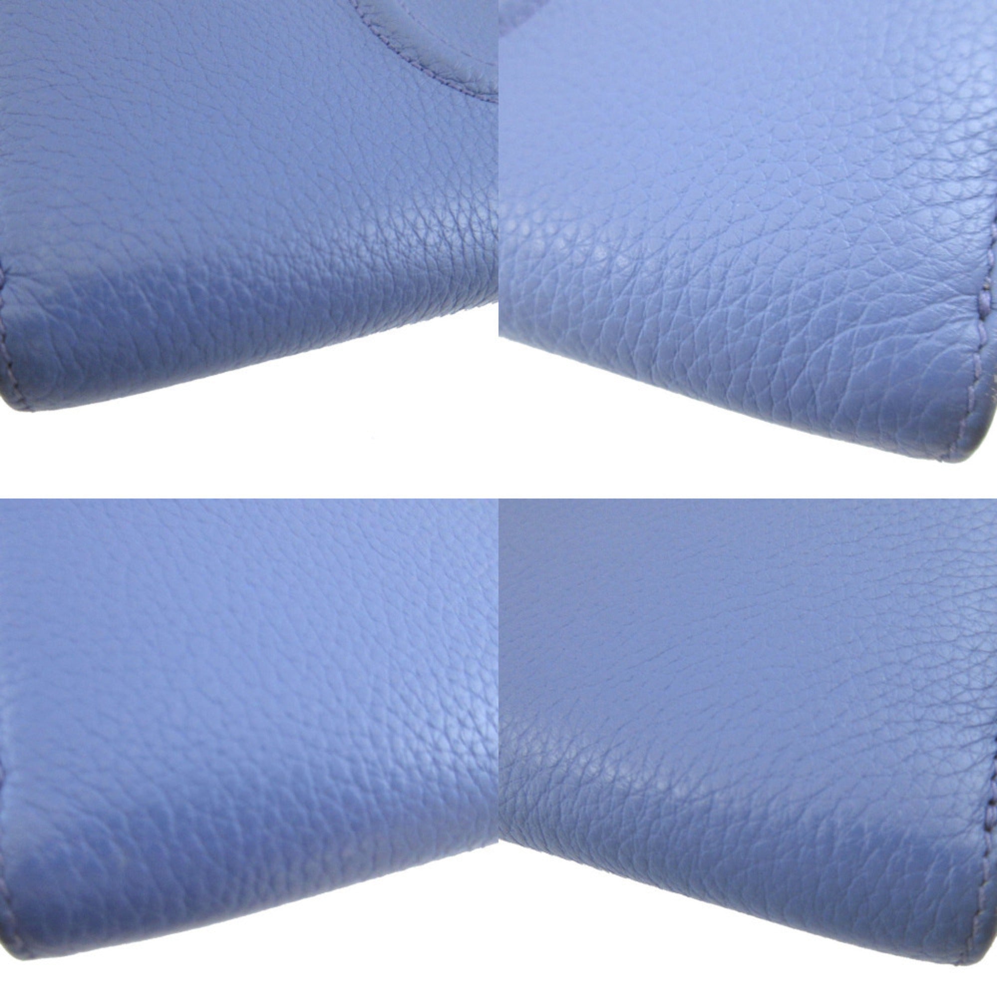 Salvatore Ferragamo Purple Leather Long Wallet (Bi-Fold) (Pre-Owned)