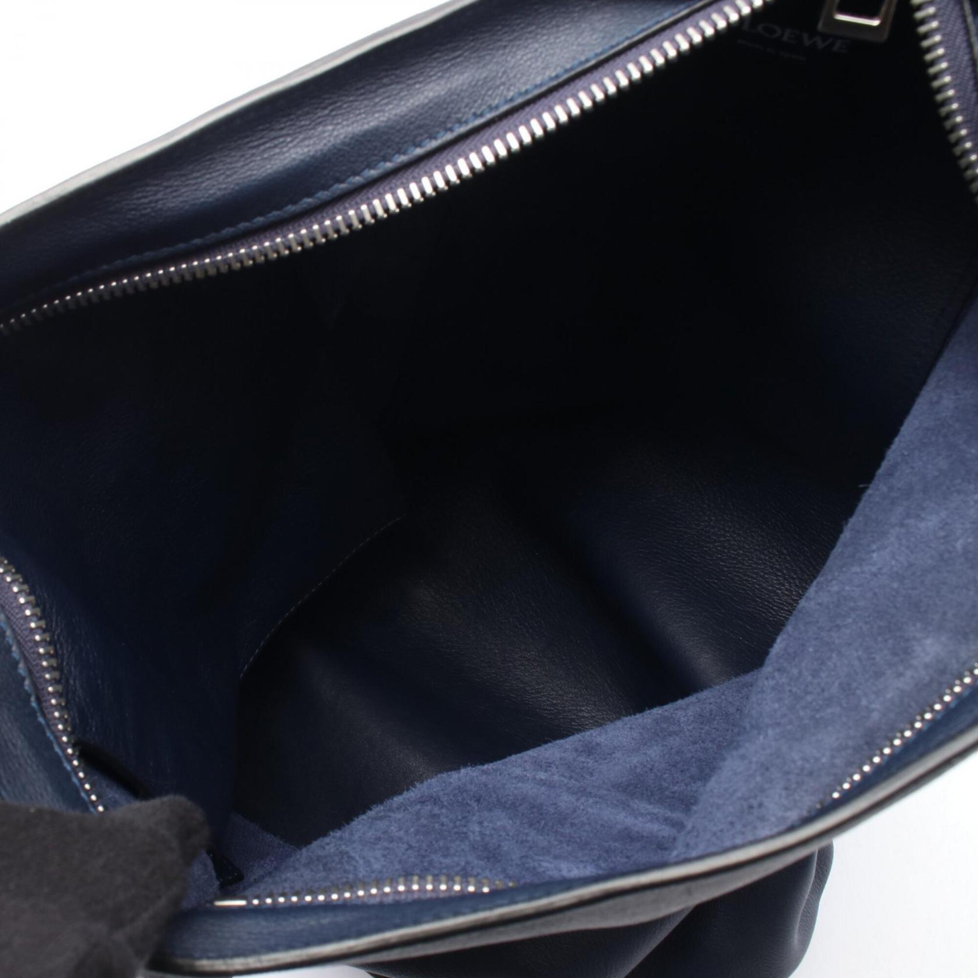 Loewe Navy Leather Fanny Pack Handbag (Pre-Owned)