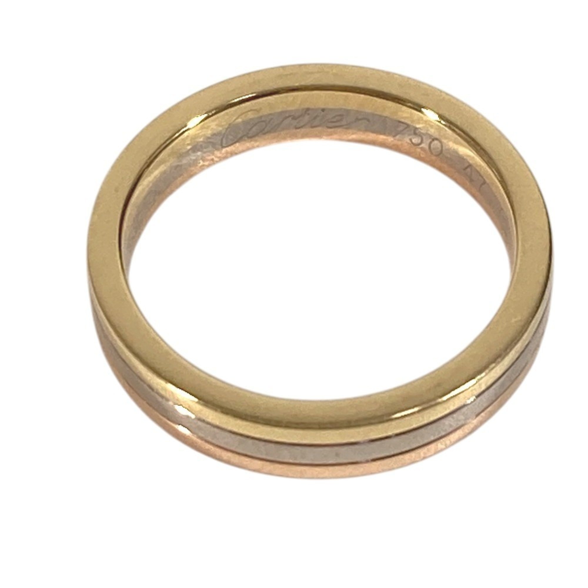 Cartier Trinity Gold Silver Pink Gold Yellow Gold (18K) Pink Gold (18K) White Gold (18K) Band Ring (Pre-Owned)