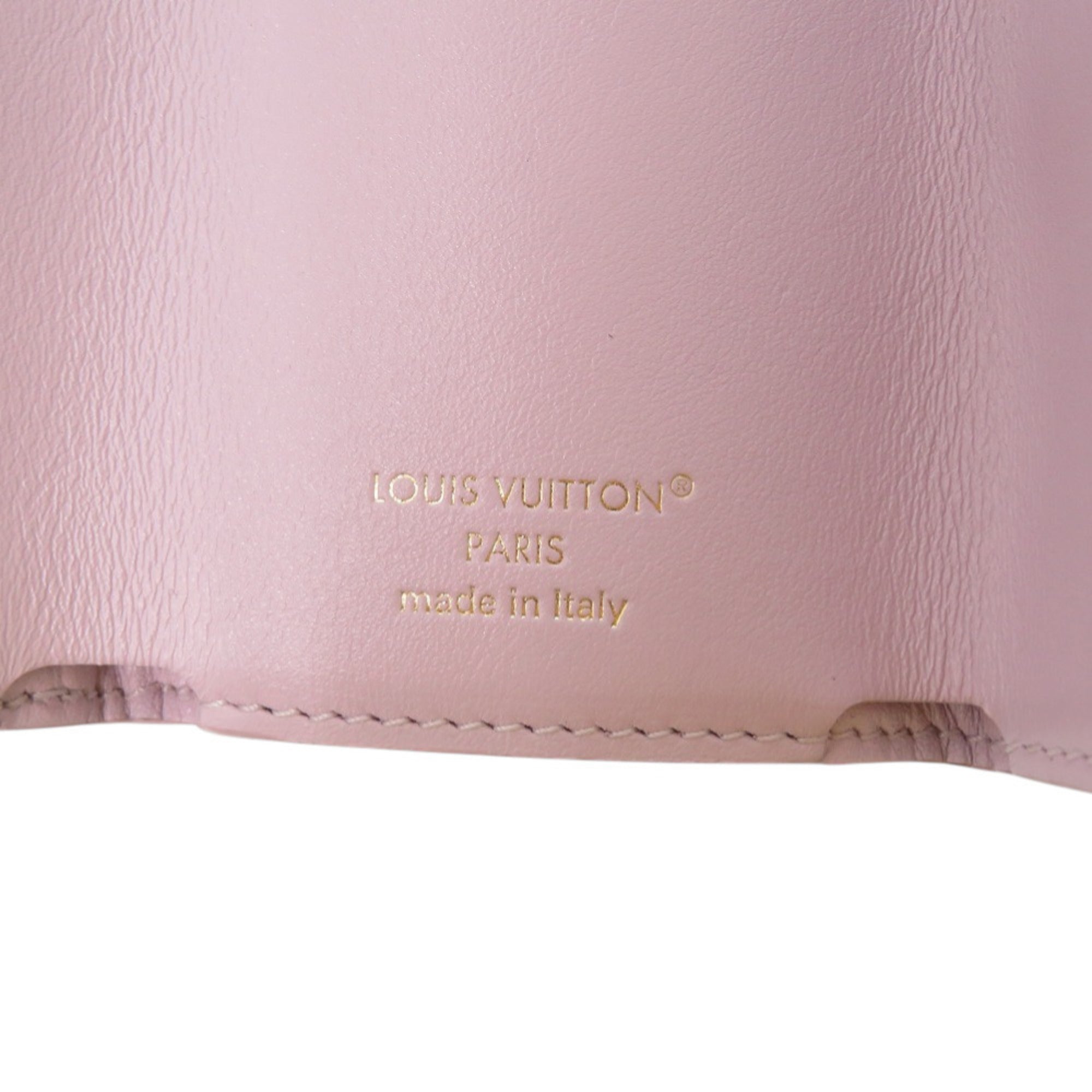 Louis Vuitton Purple Leather Wallet (Tri-Fold) (Pre-Owned)