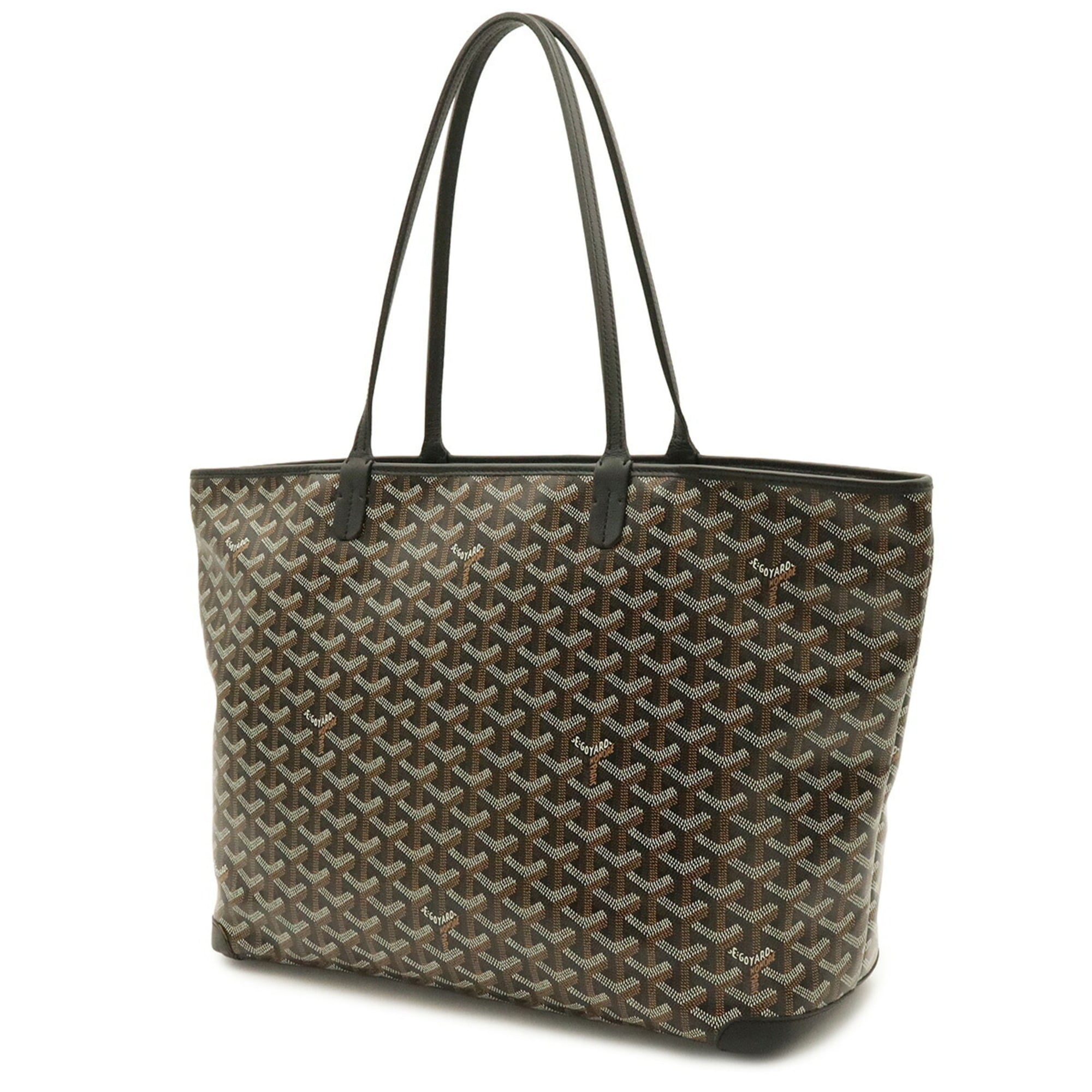 Goyard Black Brown White Coated Canvas Pvc Leather Shoulder Bag Tote Bag (Pre-Owned)
