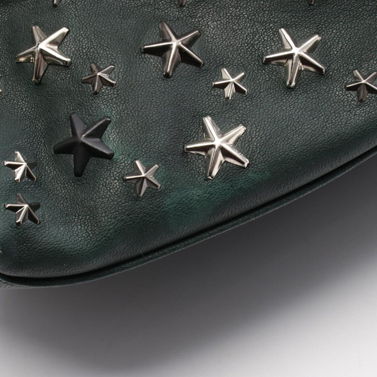 Jimmy Choo Green Leather Handbag Tote Bag (Pre-Owned)