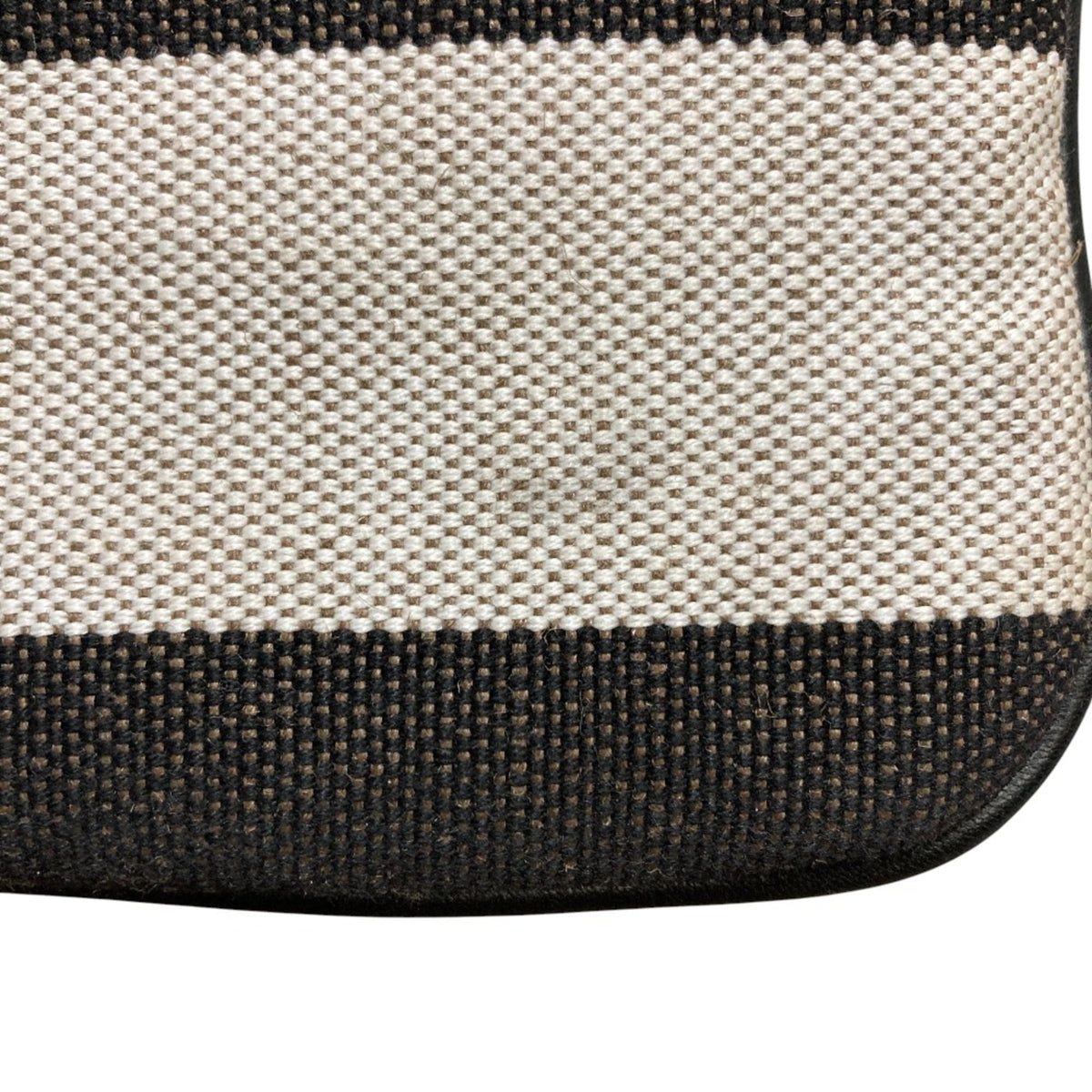 Burberry Black Brown White Canvas Shoulder Bag (Pre-Owned)