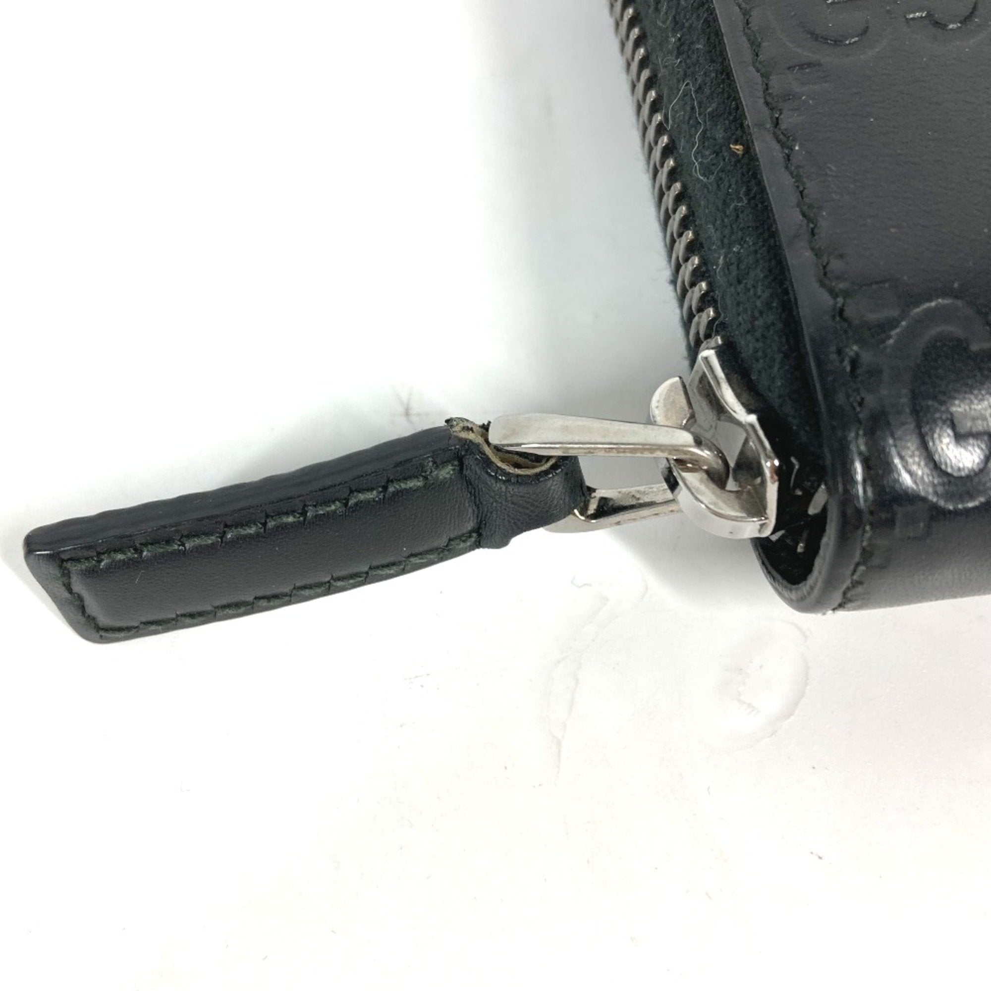 Gucci Black Leather Long Wallet (Bi-Fold) (Pre-Owned)