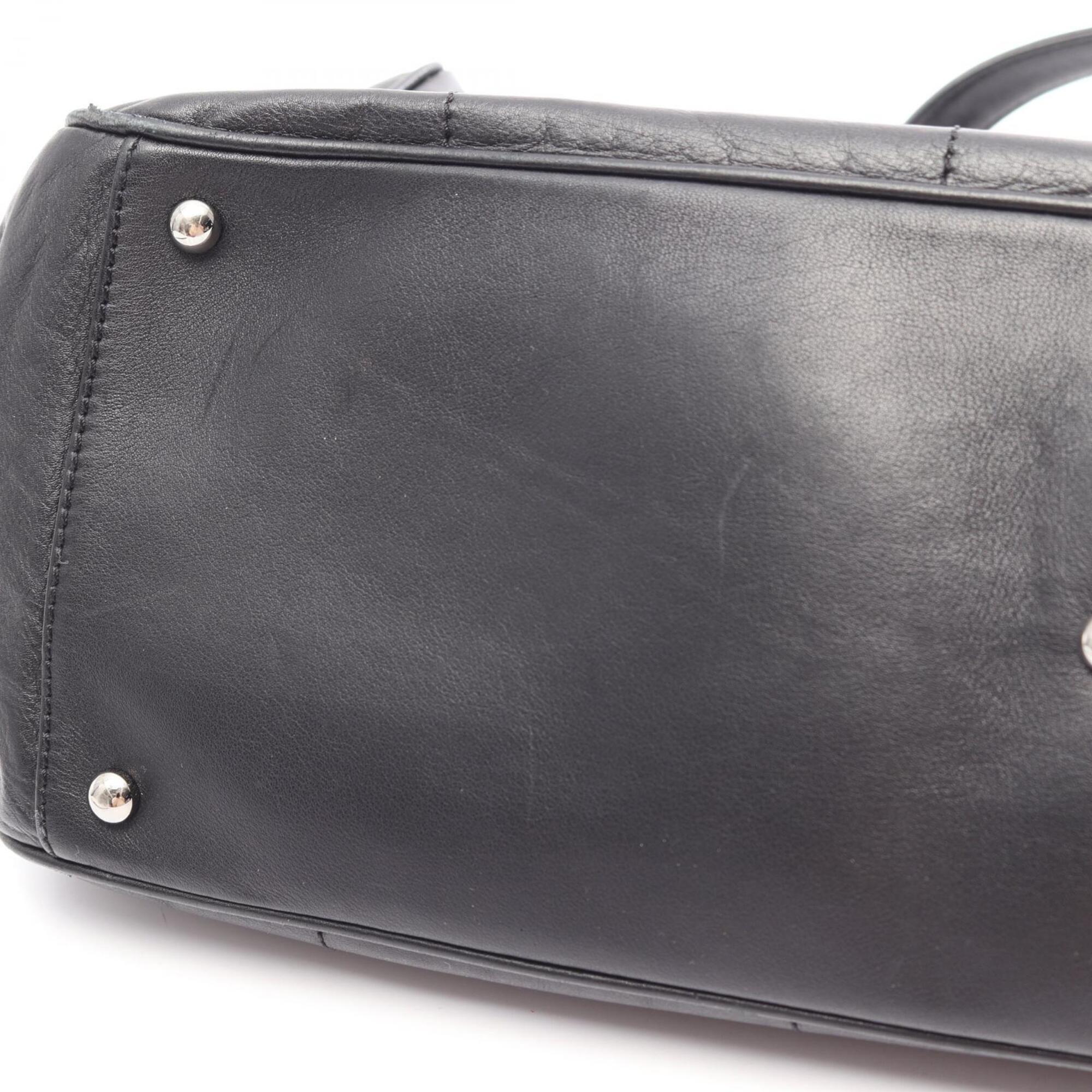 Chanel Black Leather Handbag (Pre-Owned)