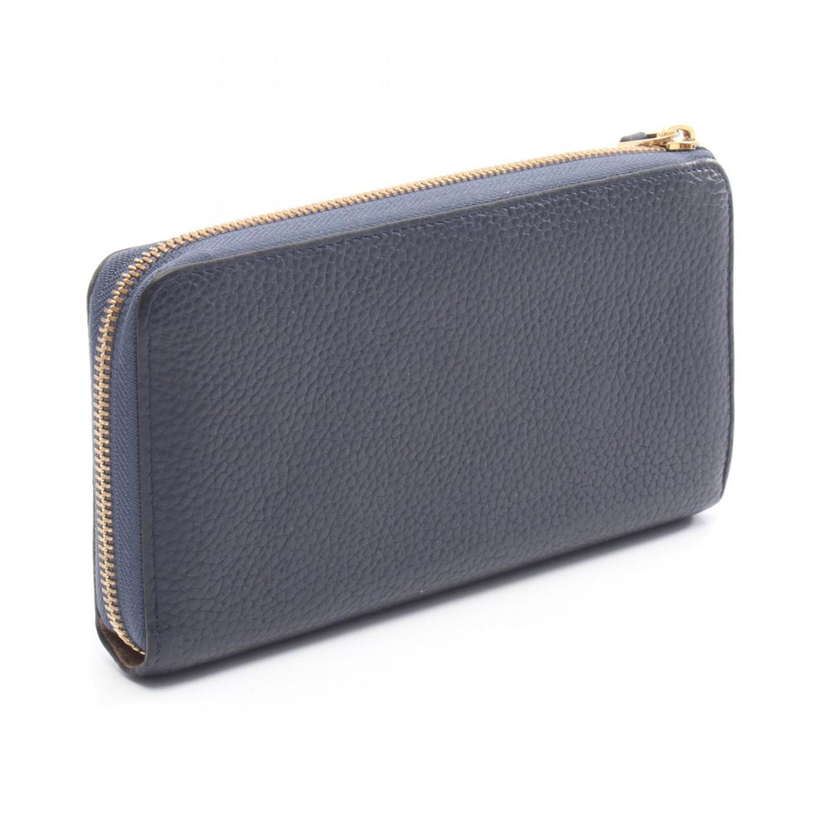 Louis Vuitton Navy Navy Blue Leather Long Wallet (Bi-Fold) (Pre-Owned)