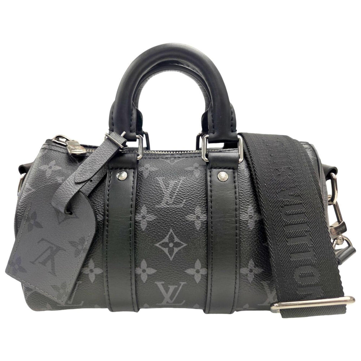 Louis Vuitton Monogram Eclipse Black Gray Monogram Eclipse Monogram Eclipse Boston Bag Shoulder Bag (Pre-Owned)