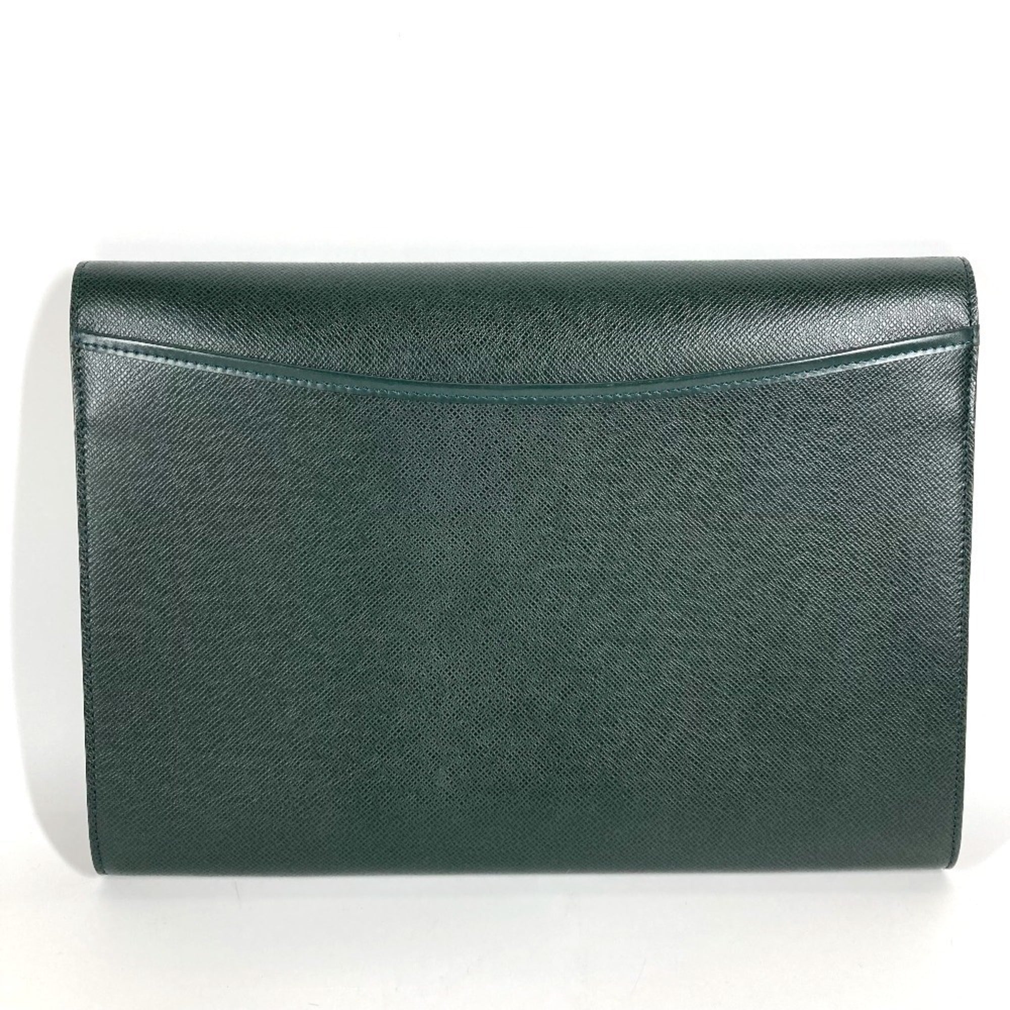 Louis Vuitton Episea Green Taiga Leather Leather Clutch Bag Handbag Pouch (Pre-Owned)