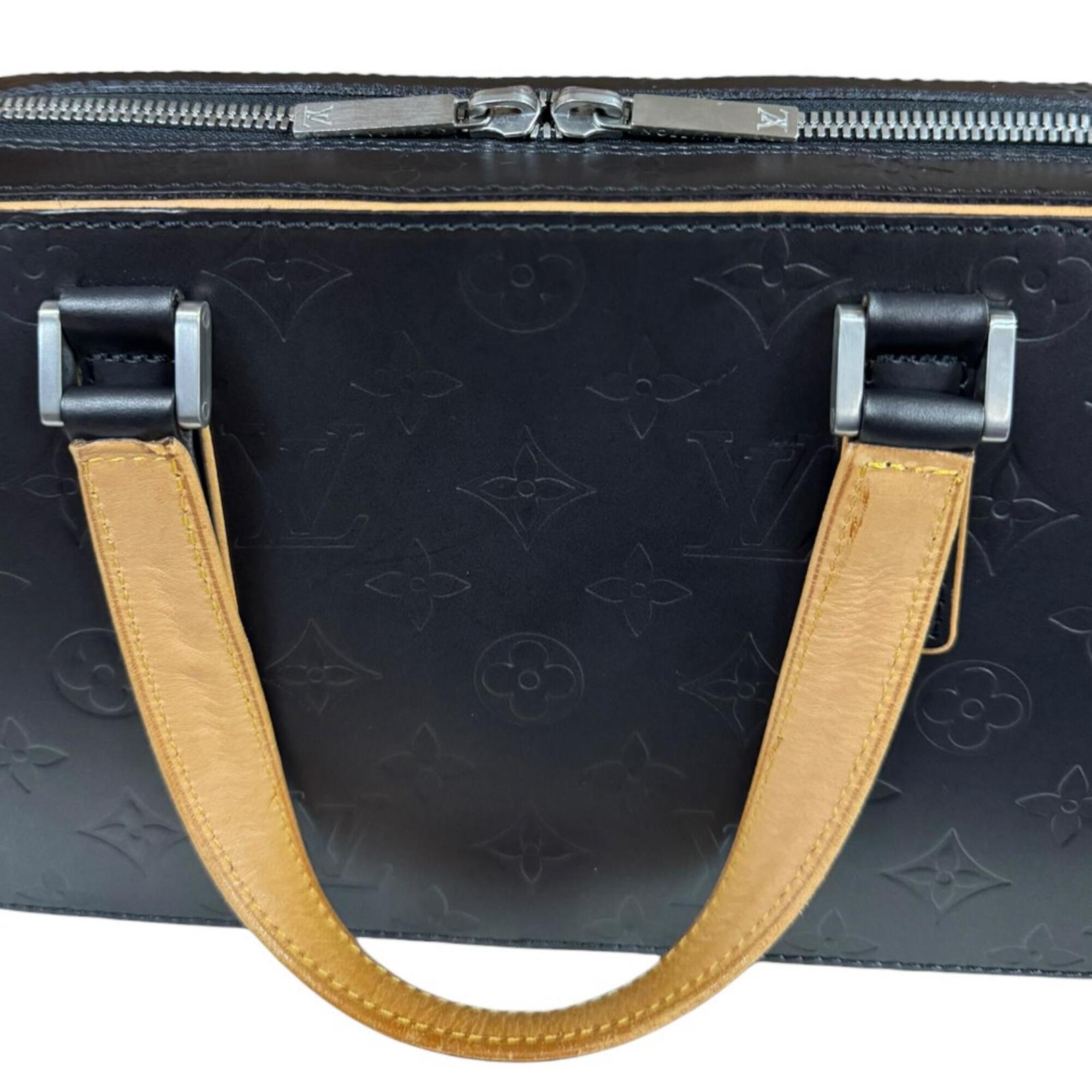Louis Vuitton Gray Noir Monogram Mat Handbag (Pre-Owned)
