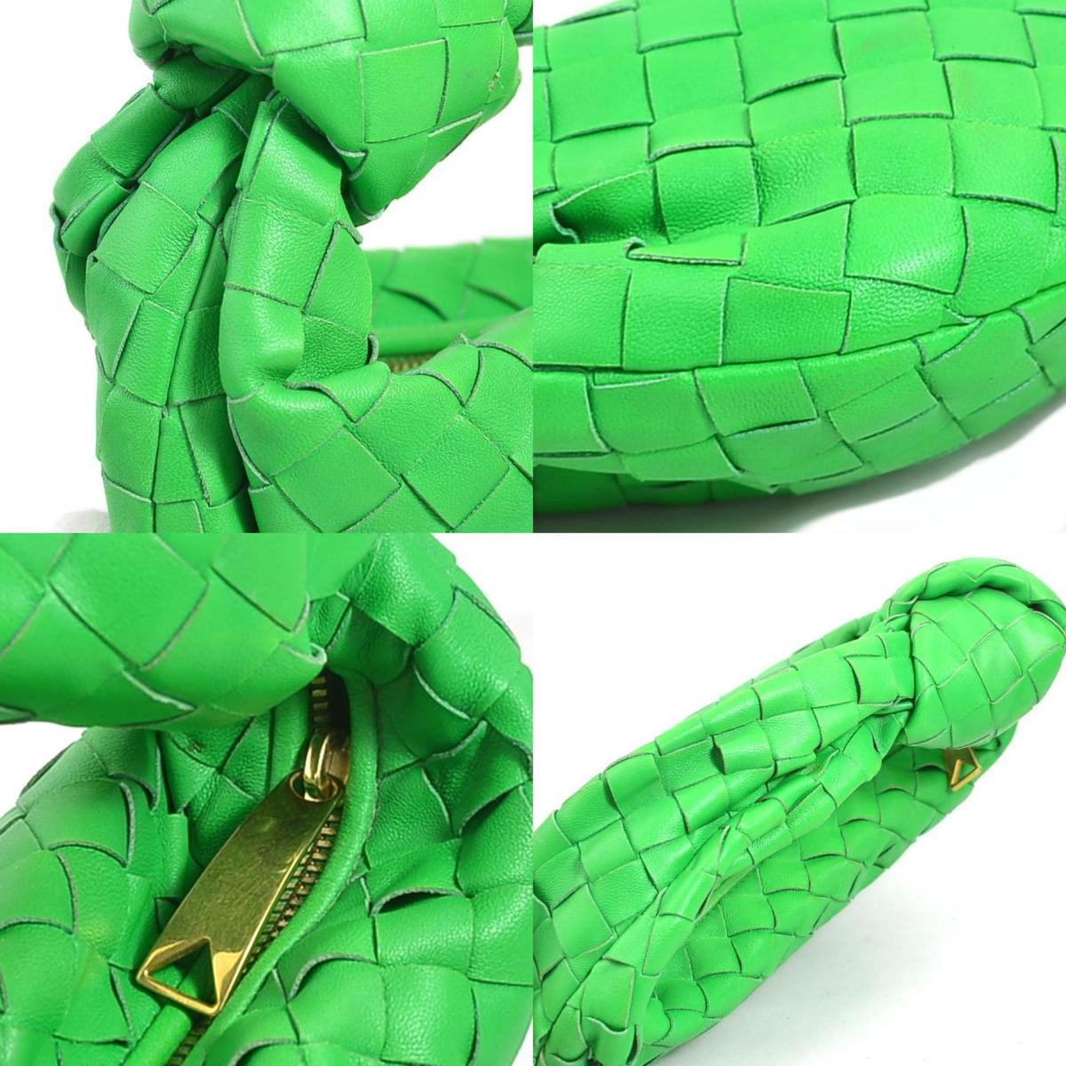 Bottega Veneta Green Leather Handbag (Pre-Owned)