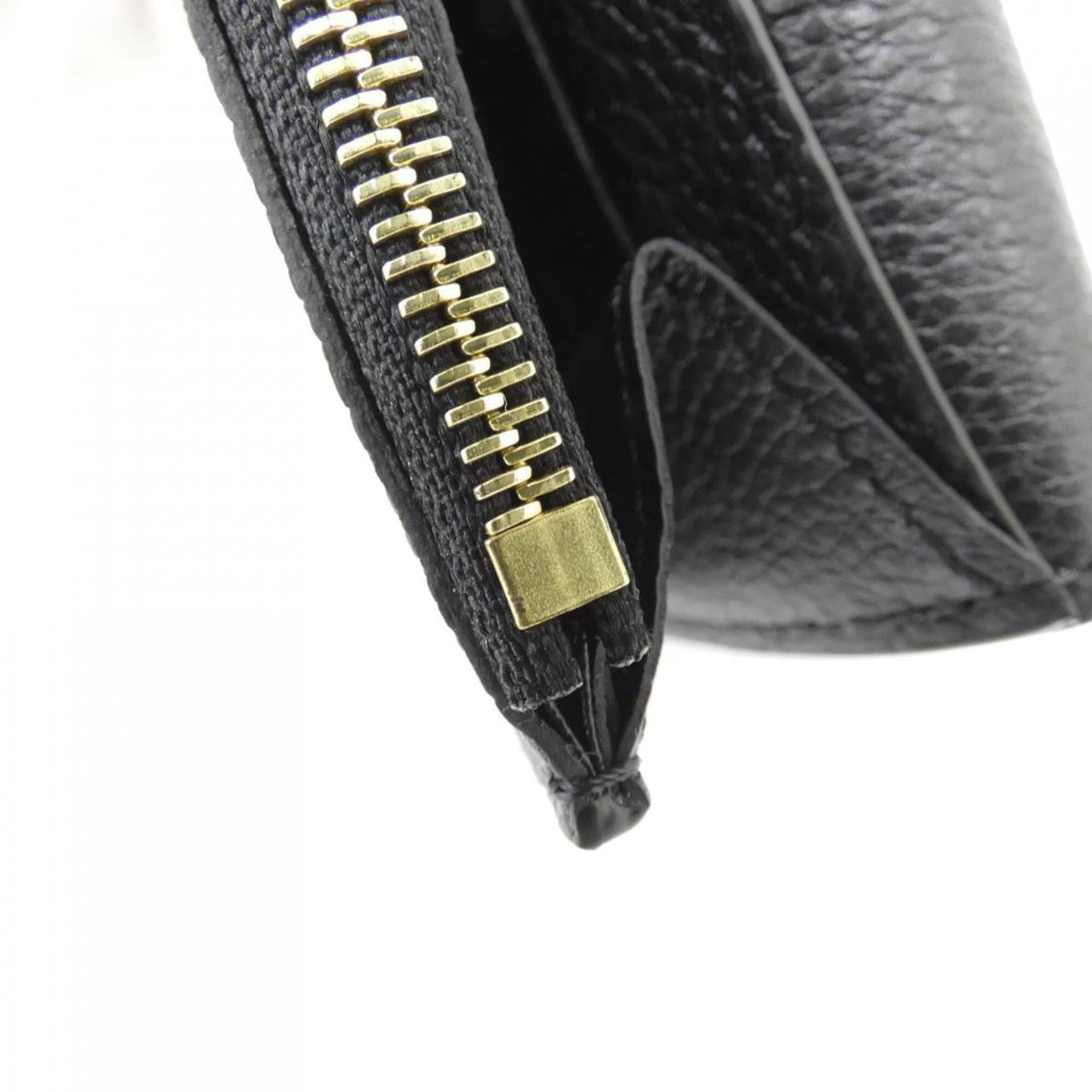 Louis Vuitton Beige Black Leather Long Wallet (Bi-Fold) (Pre-Owned)