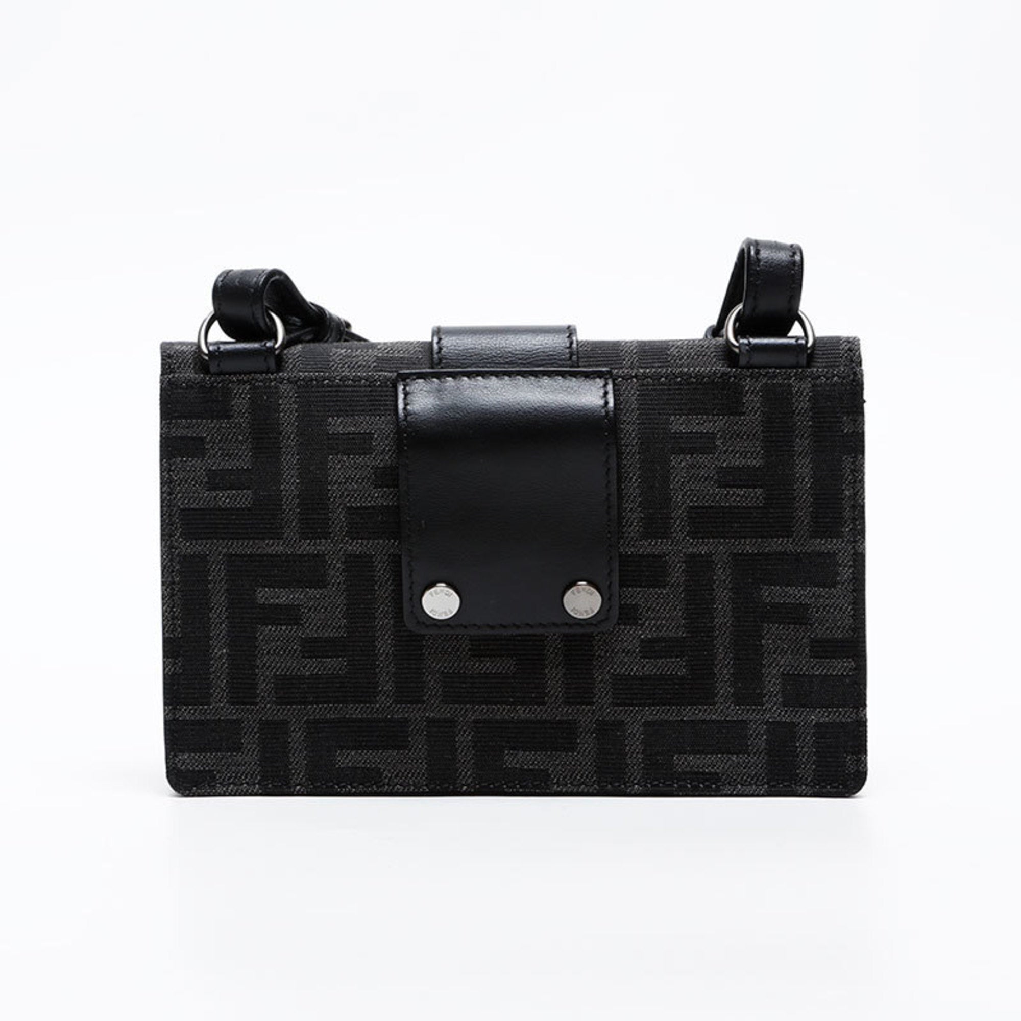 Fendi Zucca Black Shoulder Bag (Pre-Owned)