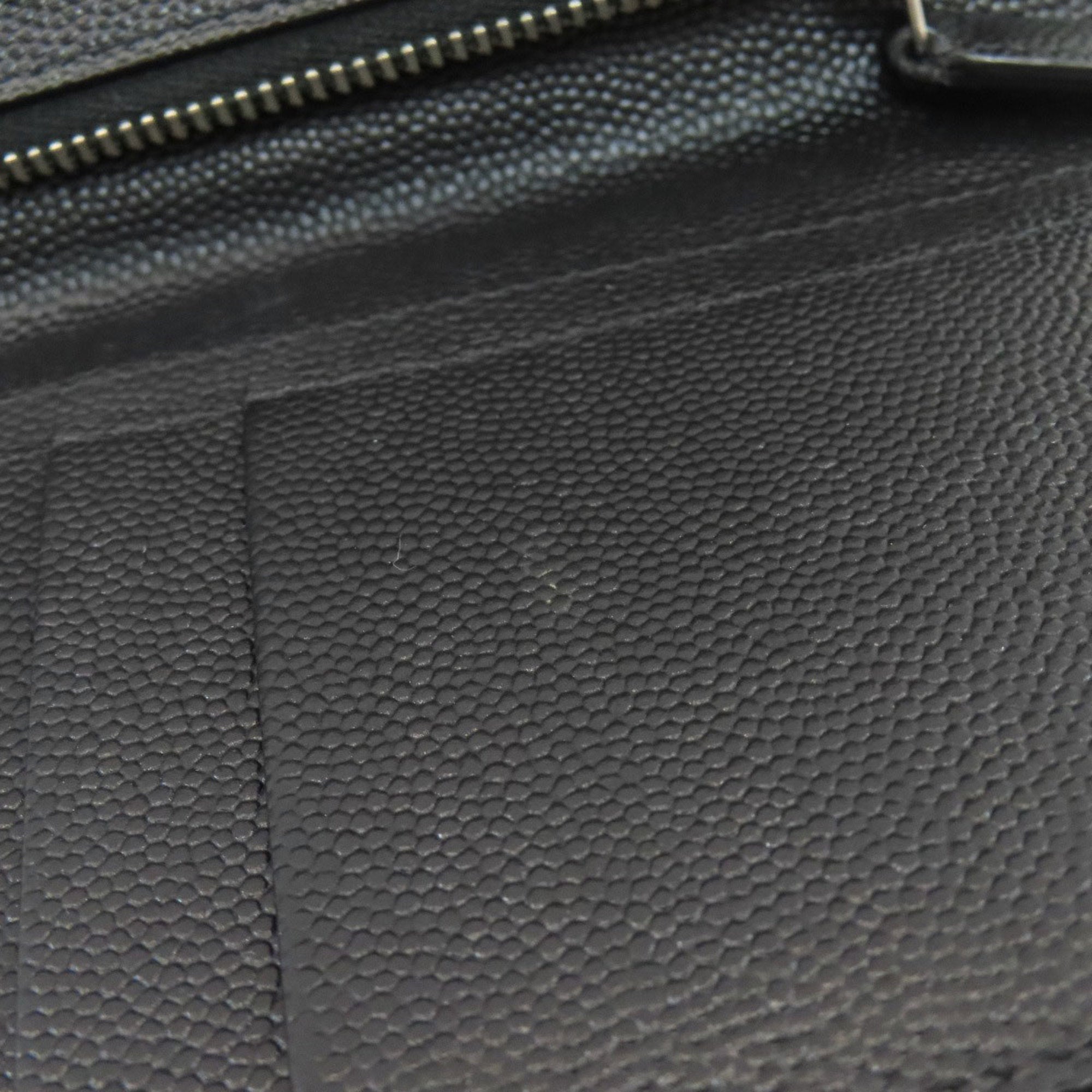 Yves Saint Laurent Black Leather Long Wallet (Bi-Fold) (Pre-Owned)