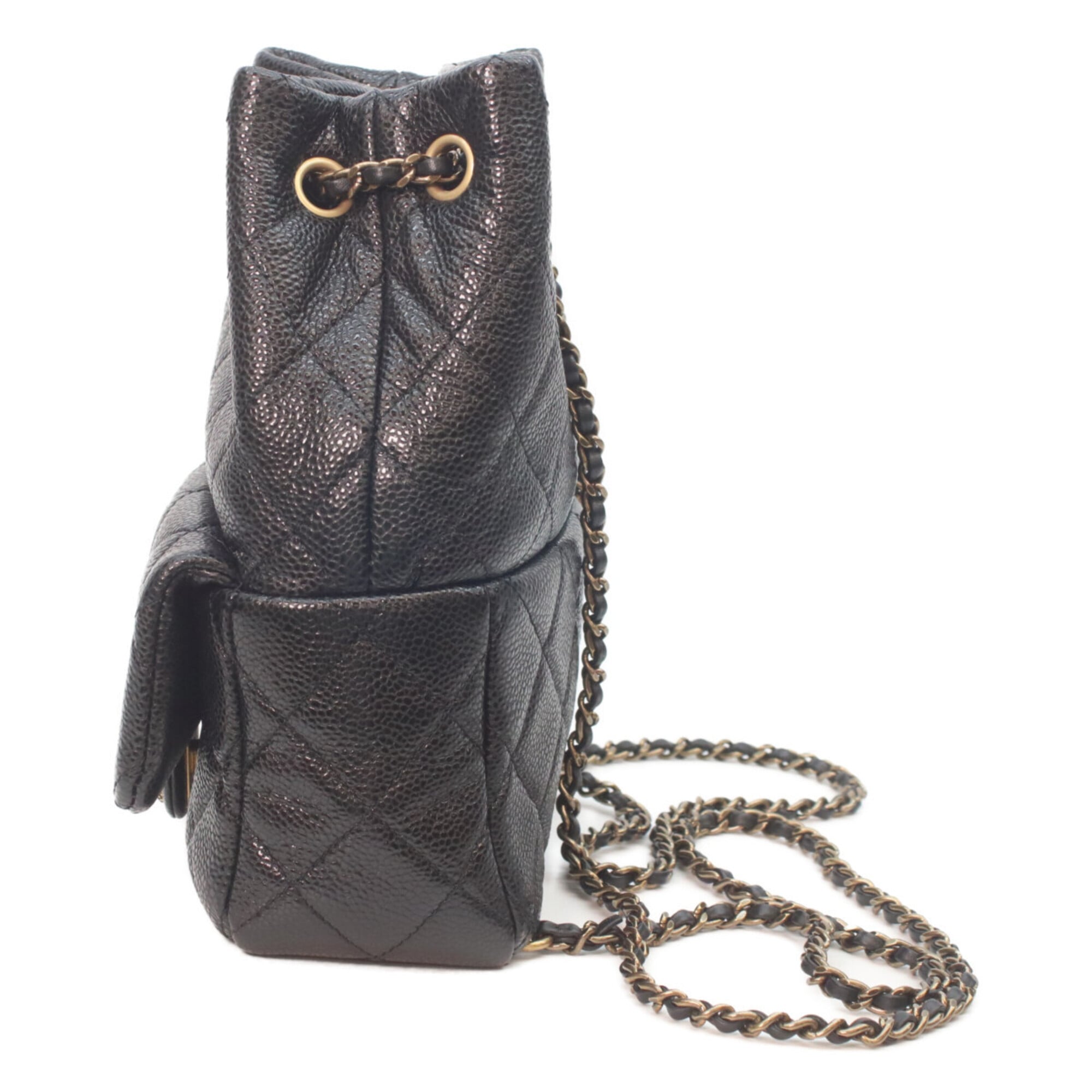 Chanel Black Grained Calfskin Backpack (Pre-Owned)
