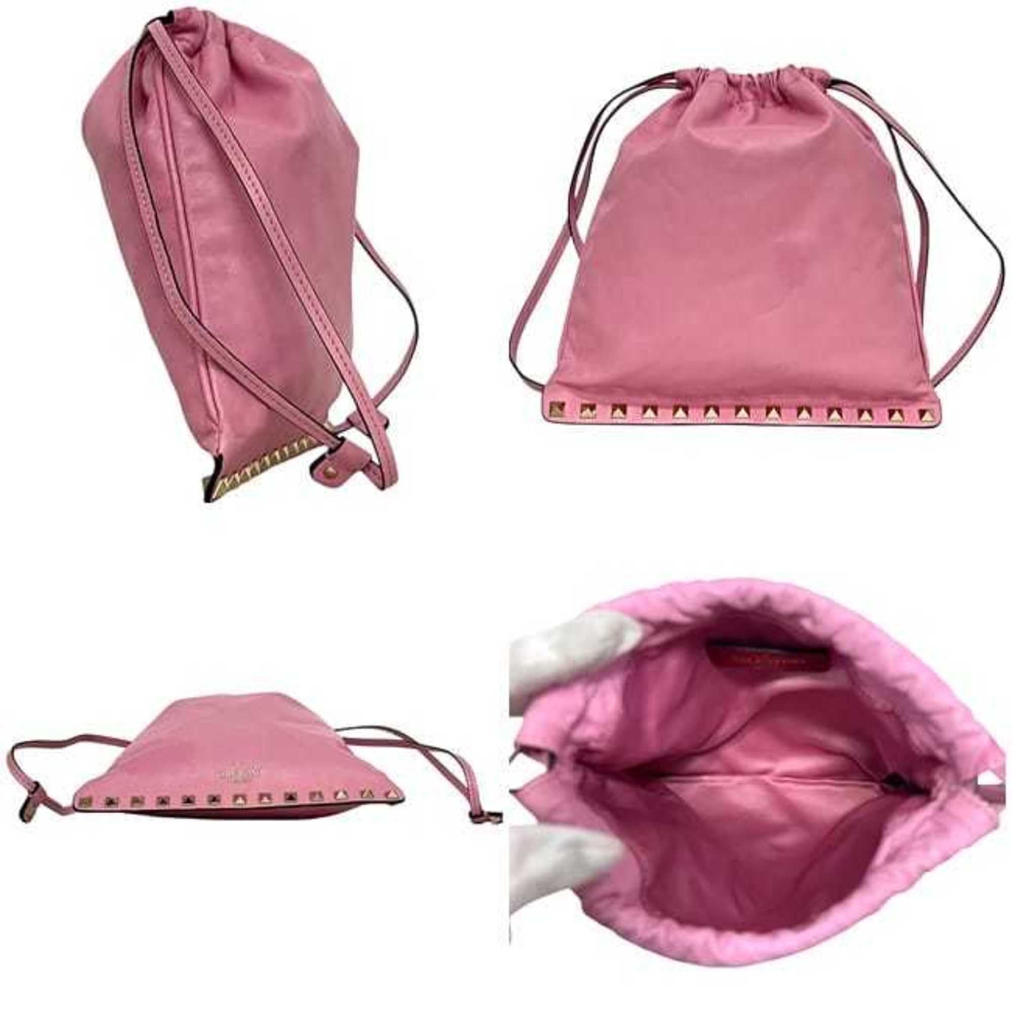 Valentino Garavani Pink Leather Clutch Bag Pouch (Pre-Owned)