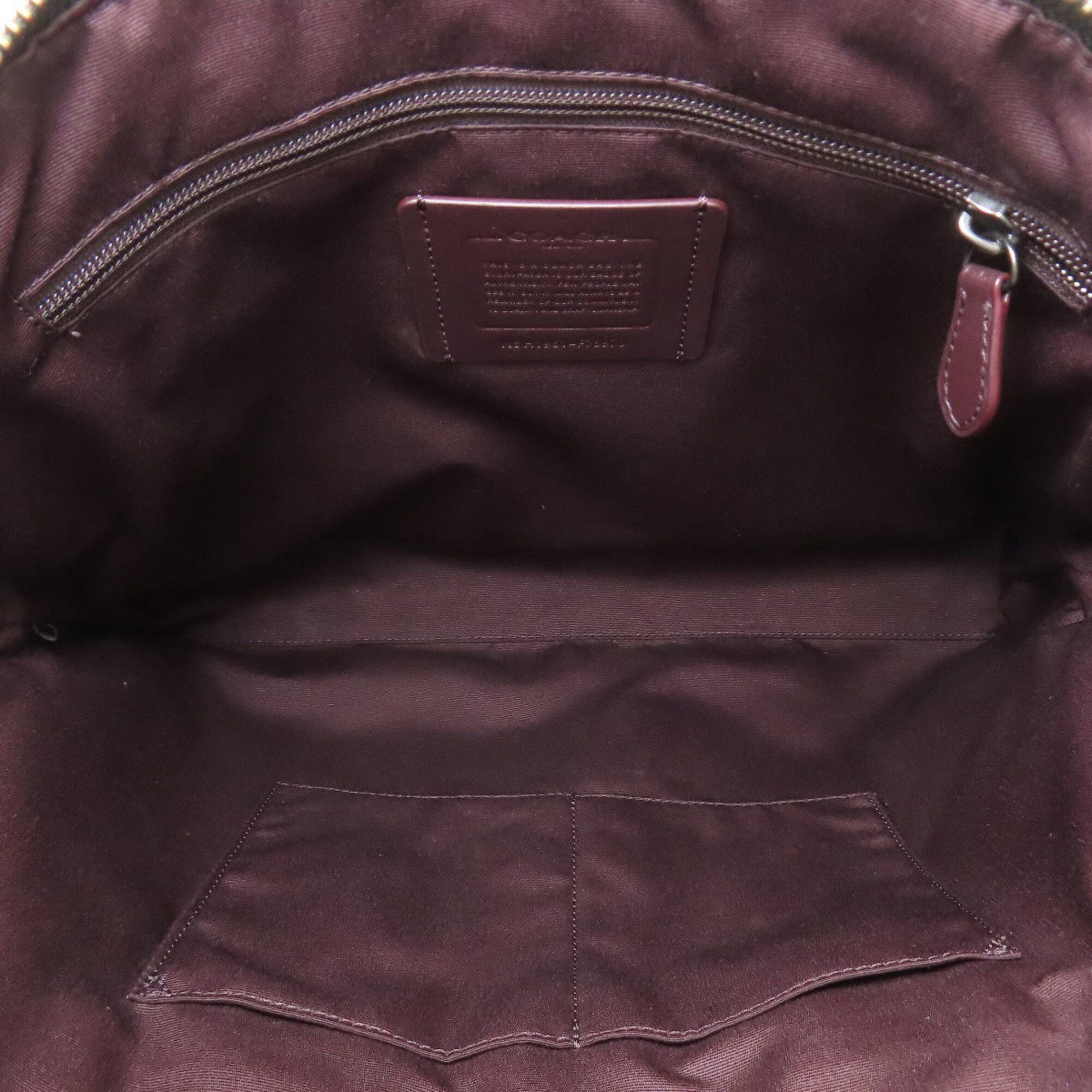 Coach Signature Black Pvc Leather Briefcase (Pre-Owned)