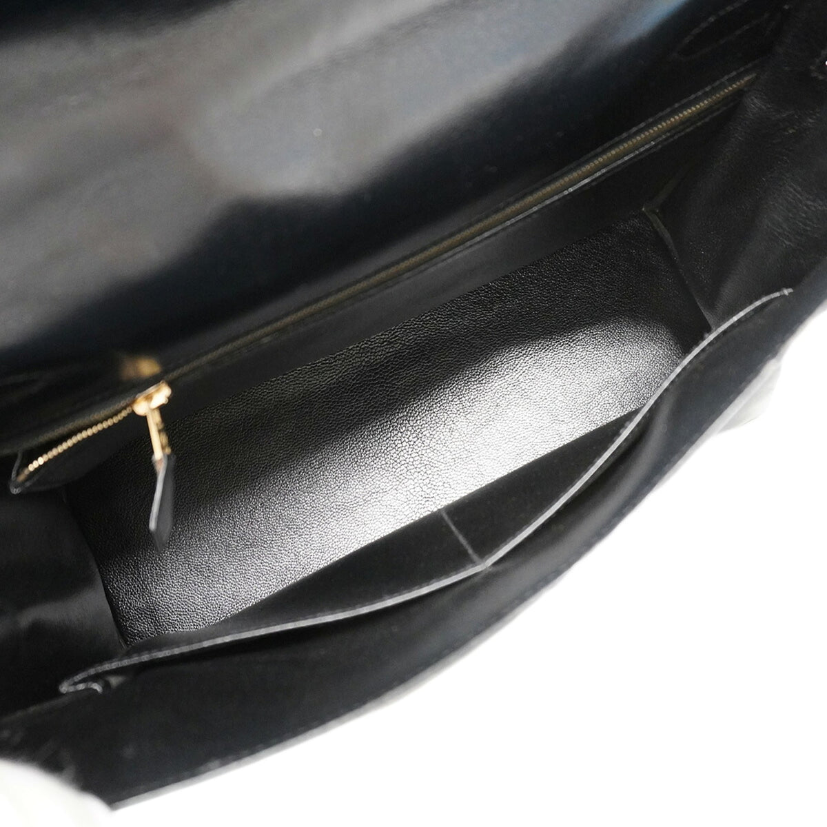 Hermes Black Box Calf Leather Handbag (Pre-Owned)