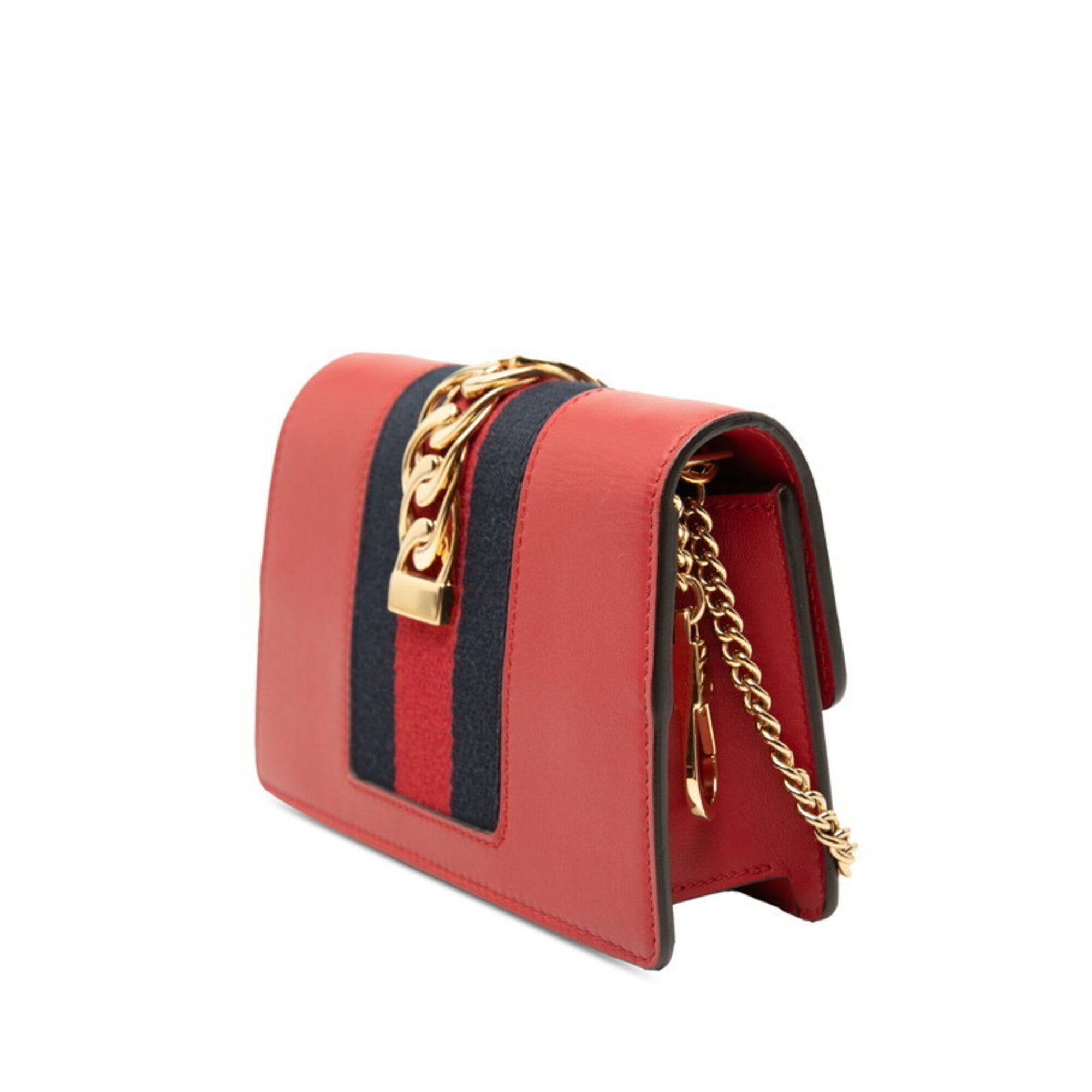 Gucci Multi-Color Red Color Leather Shoulder Bag (Pre-Owned)