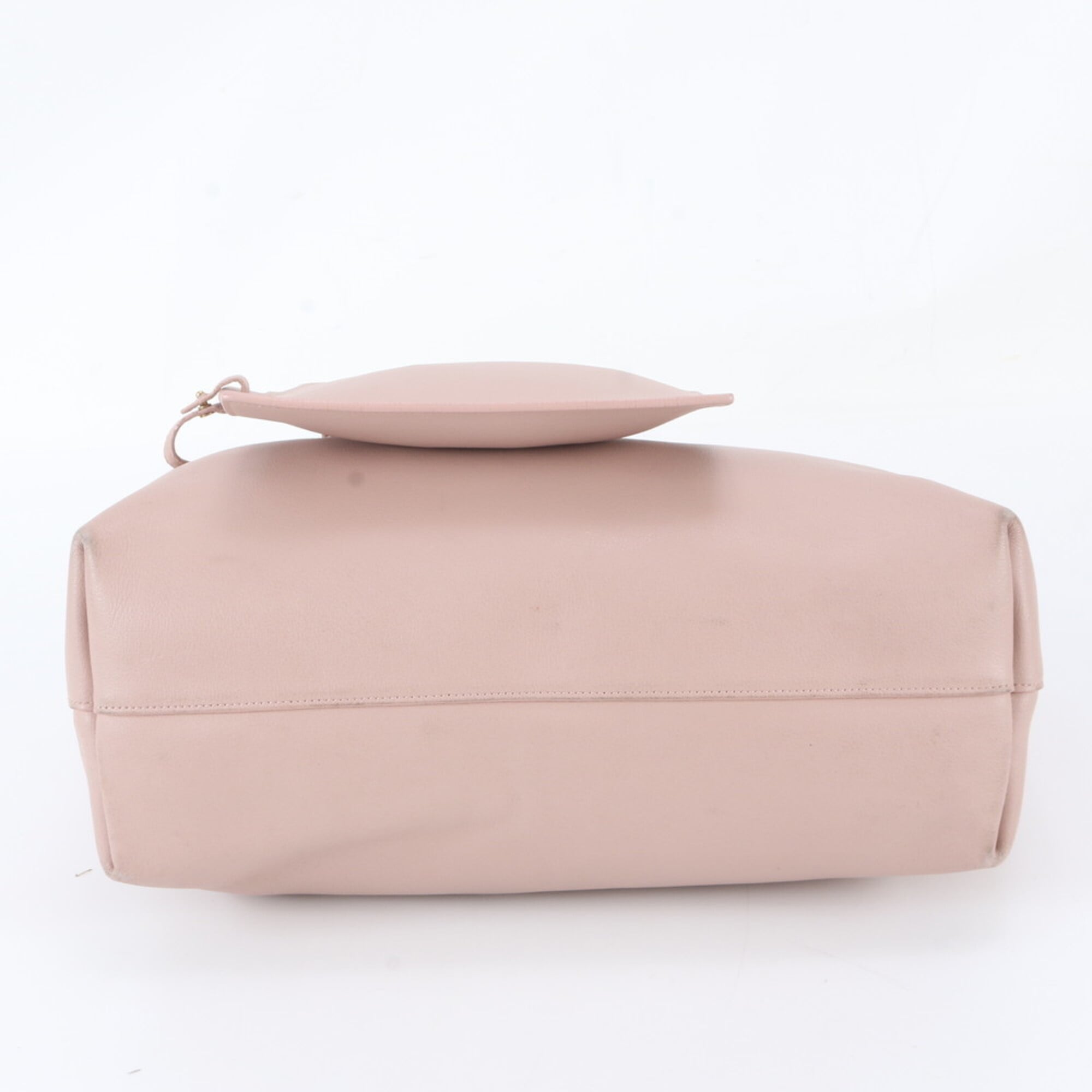 Saint Laurent Pink Leather Handbag Pouch Shoulder Bag Tote Bag (Pre-Owned)