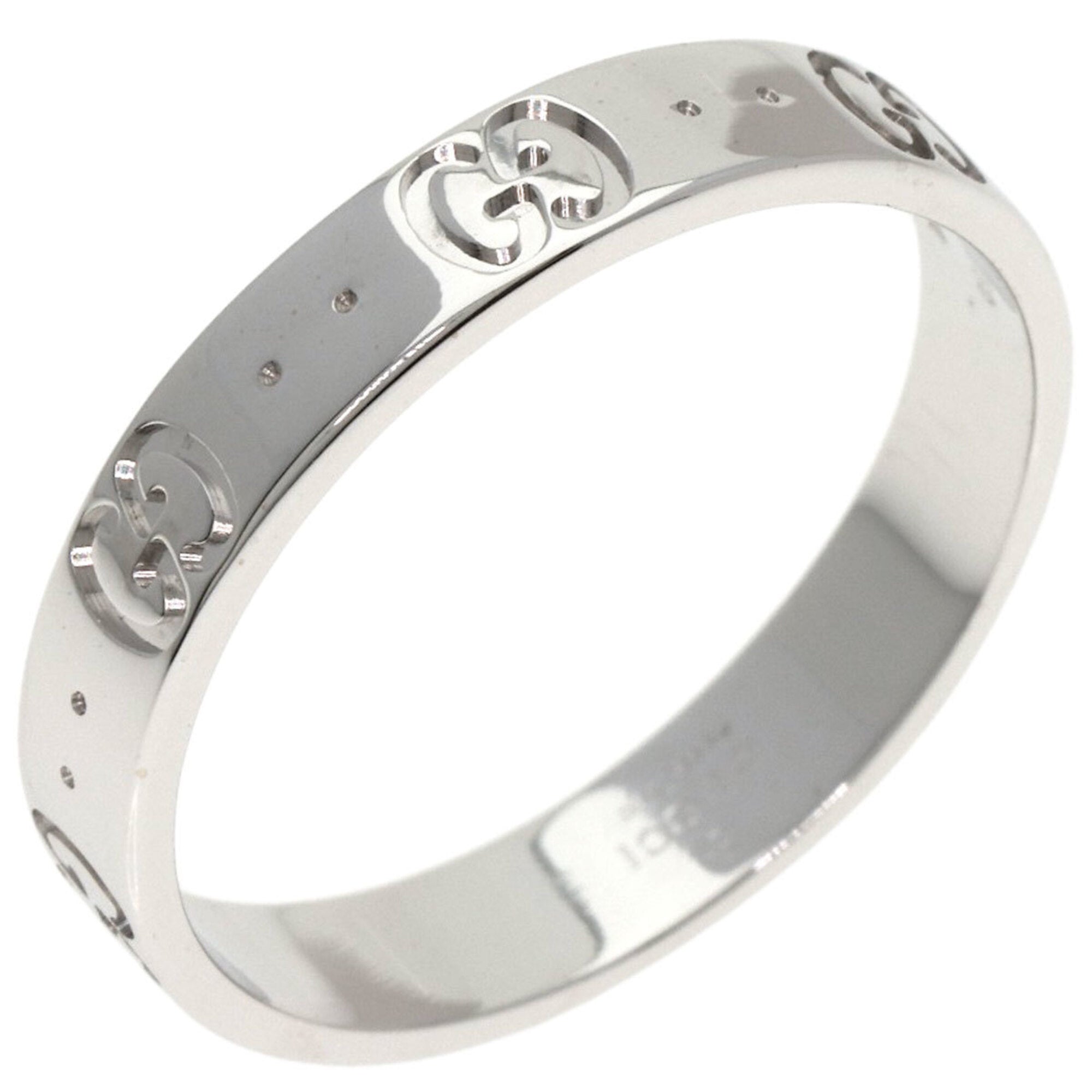 Gucci Icon White Gold (18K) Band Ring (Pre-Owned)