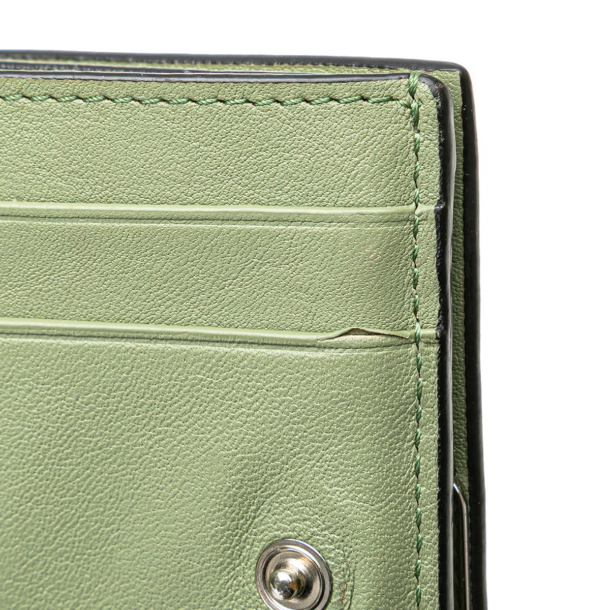 Loewe Green Leather Wallet (Tri-Fold) (Pre-Owned)