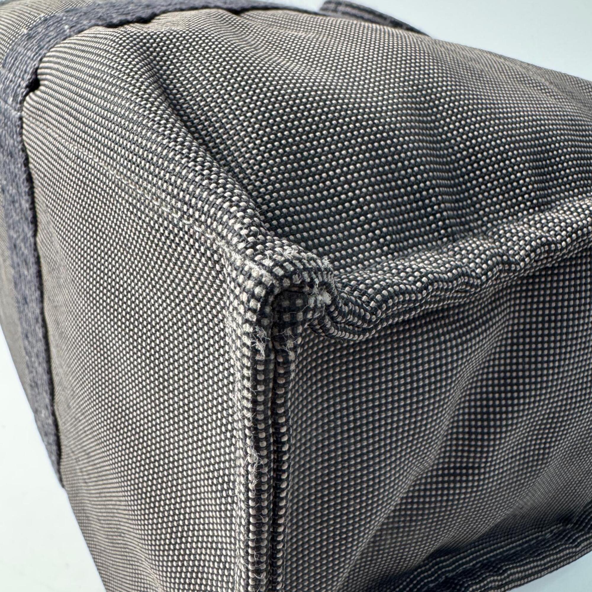 Hermes Dark Gray Canvas Tote Bag (Pre-Owned)