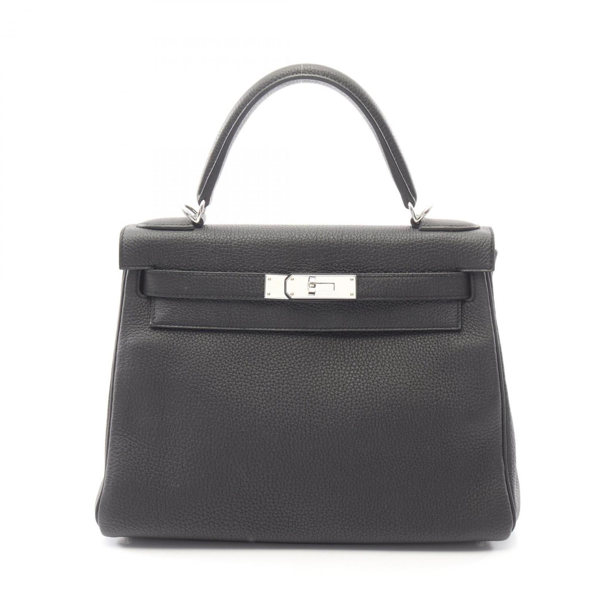 Hermes Black Togo Leather Leather Handbag (Pre-Owned)