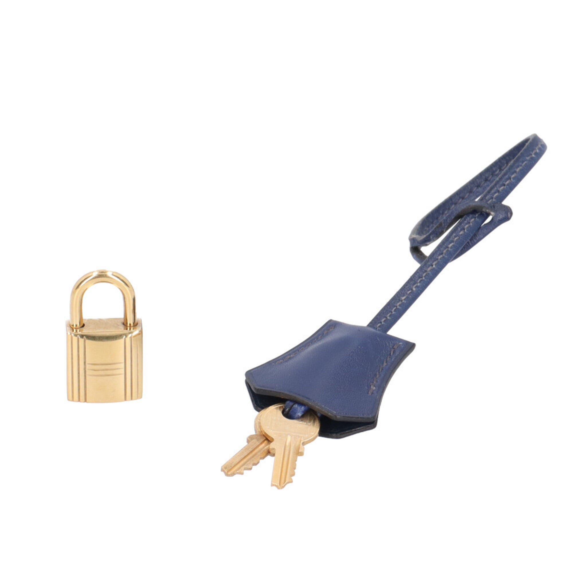 Hermes Bleu Saphir Navy Box Calf Leather Shoulder Bag (Pre-Owned)
