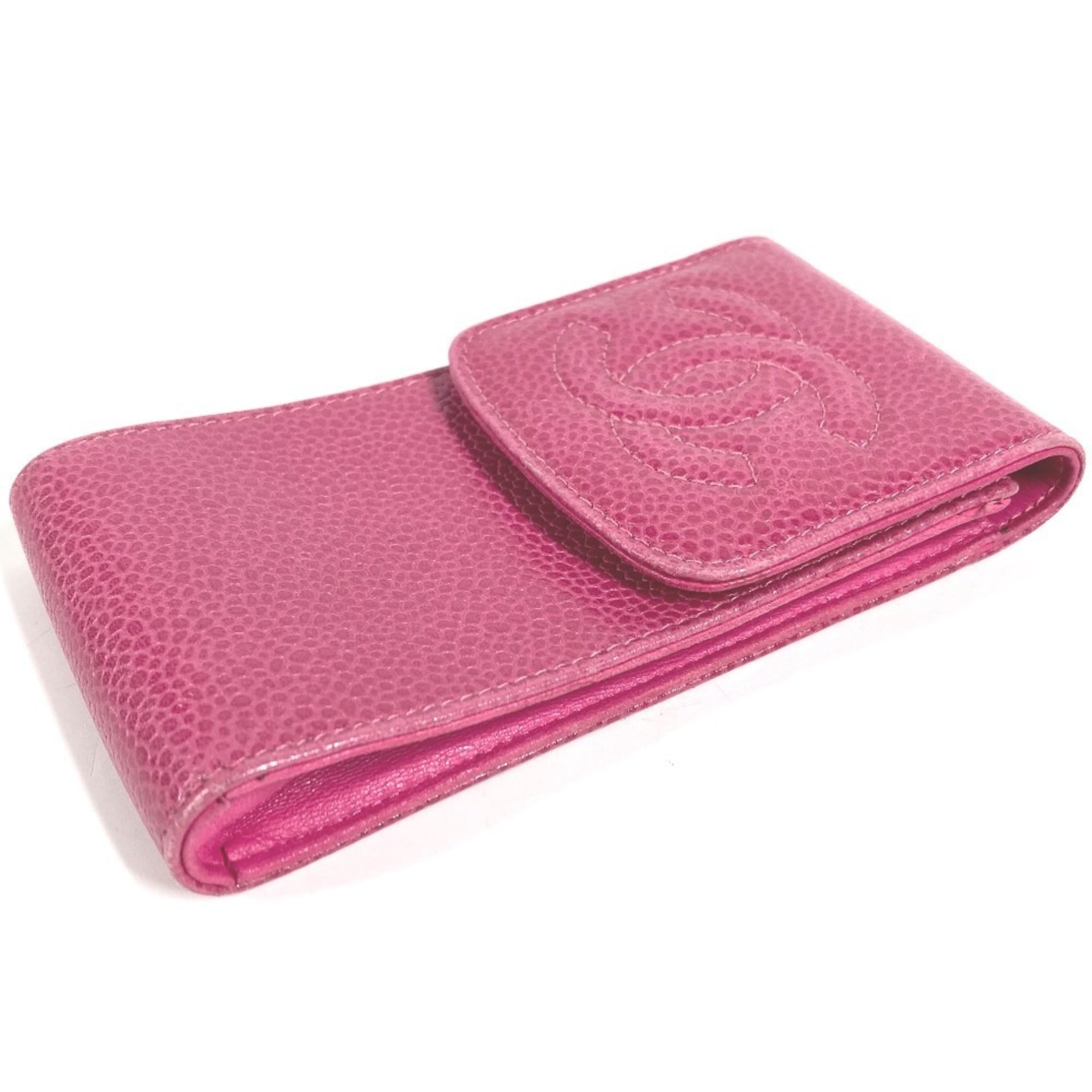 Chanel Pink Grained Calfskin Pouch (Pre-Owned)