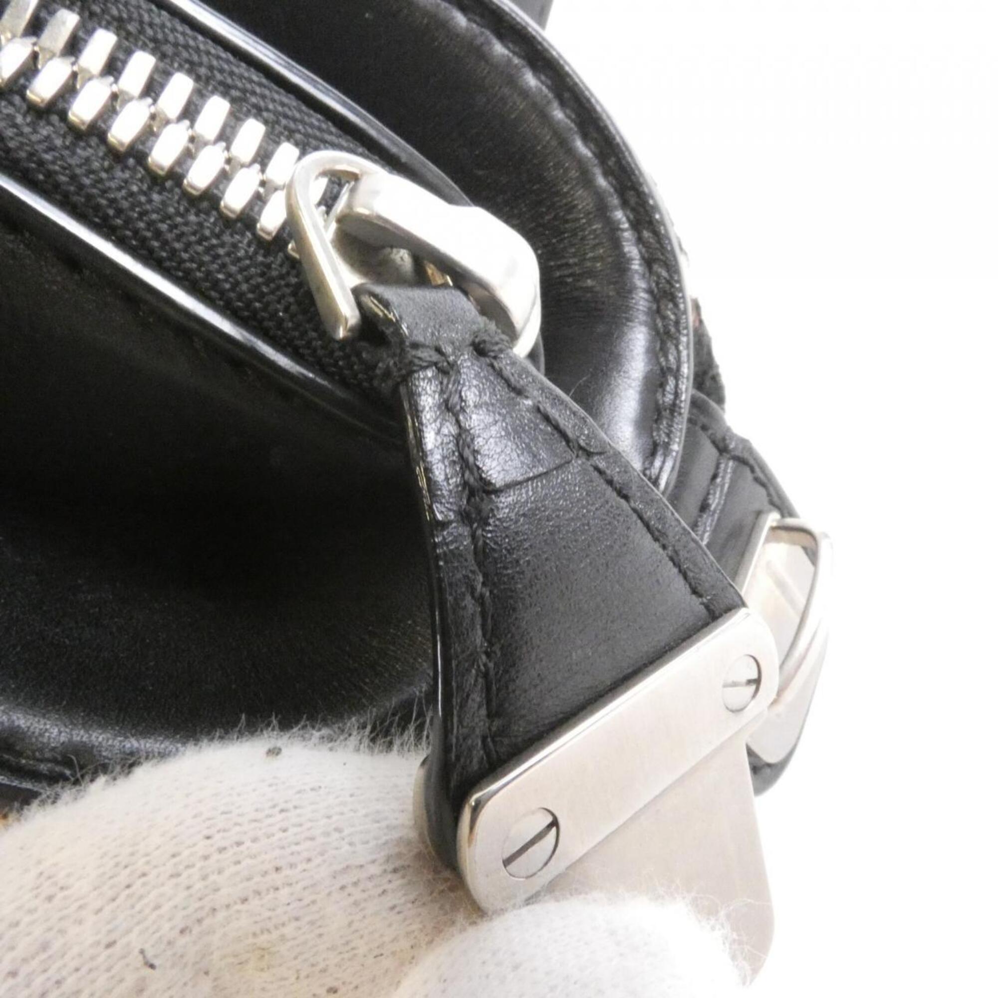 Louis Vuitton Beige Black Canvas Leather Handbag (Pre-Owned)