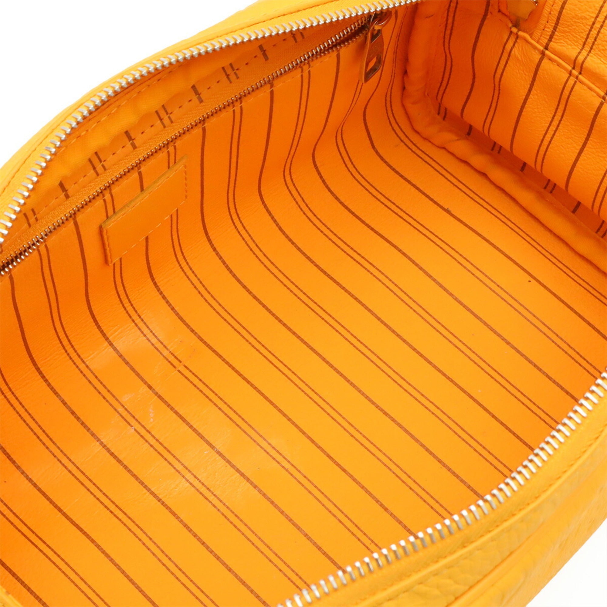Louis Vuitton Saffron Yellow Leather Clutch Bag Handbag Pouch (Pre-Owned)