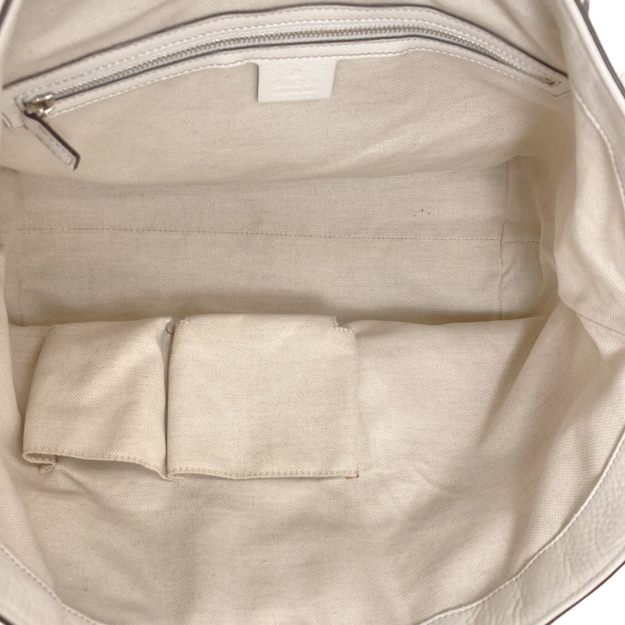 Gucci White Canvas Tote Bag (Pre-Owned)