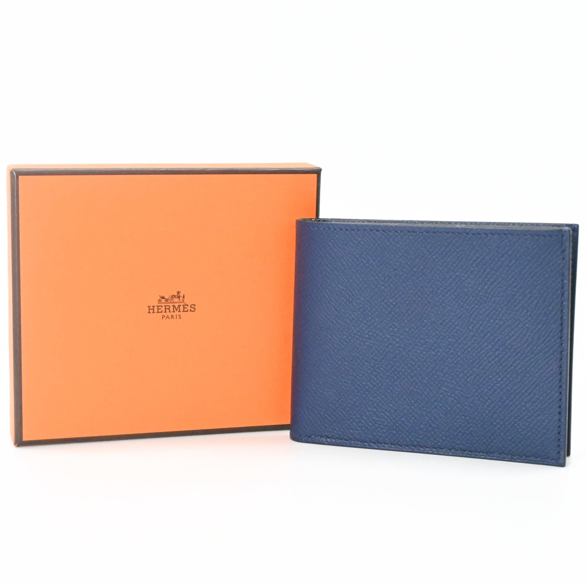 Hermes Navy Epsom Leather Wallet (Bi-Fold) (Pre-Owned)