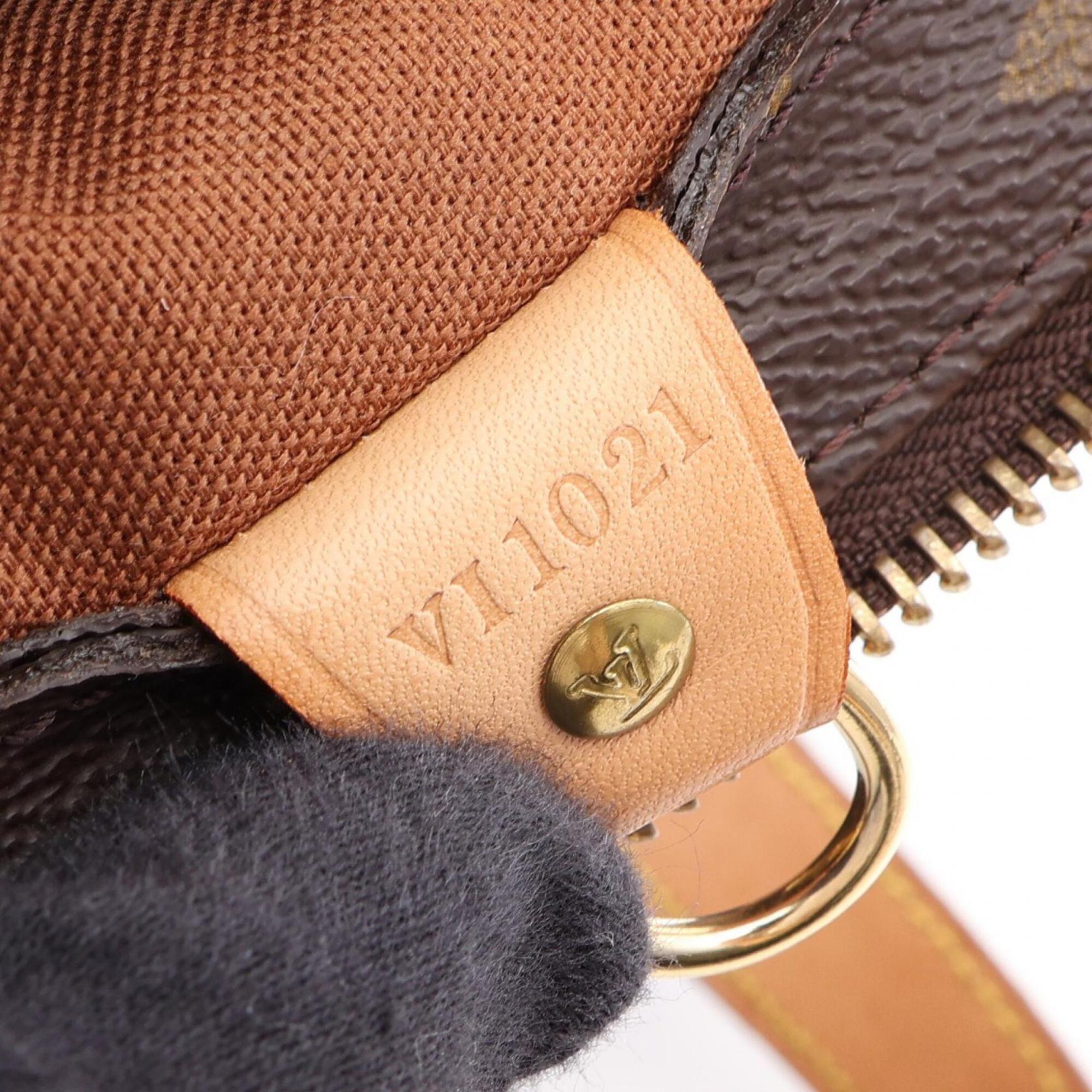 Louis Vuitton Brown Coated Canvas Pvc Monogram Leather Handbag Shoulder Bag (Pre-Owned)